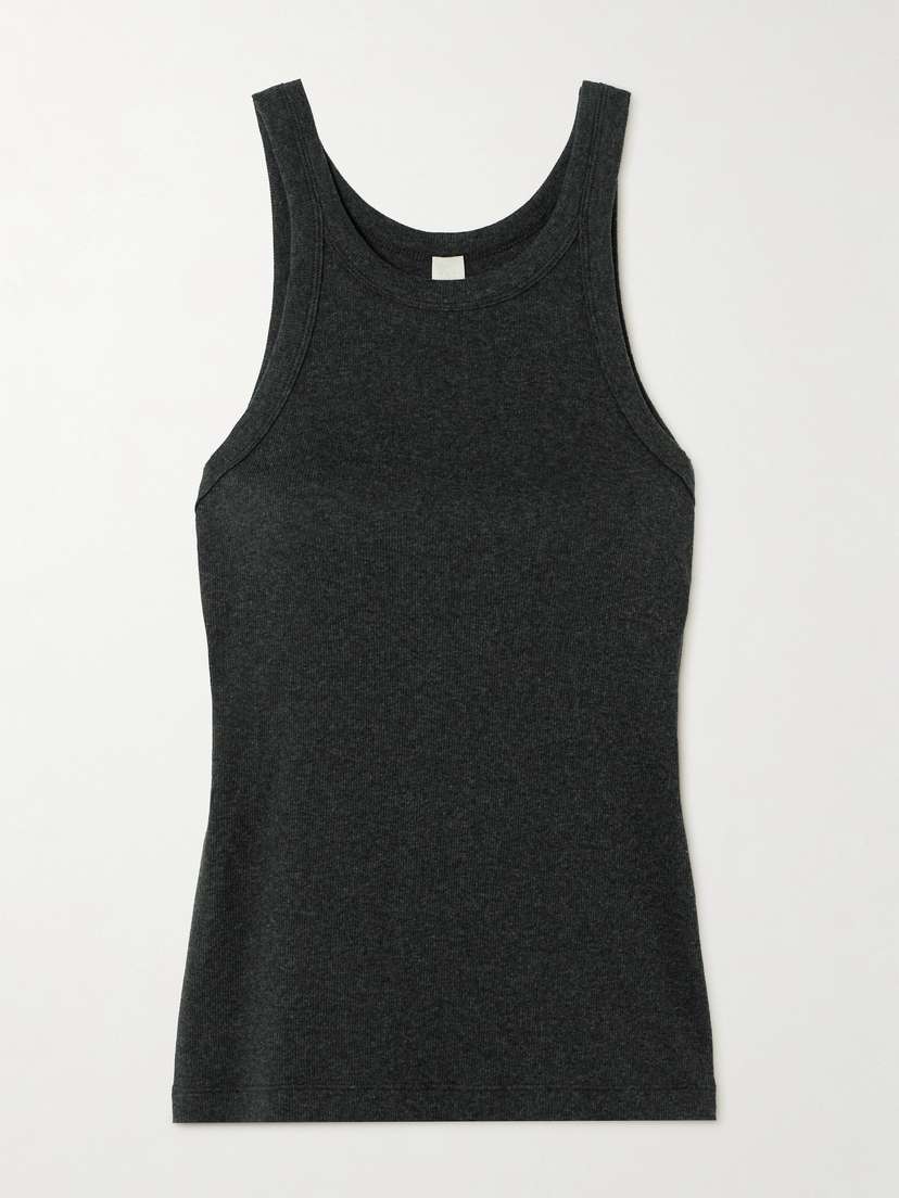 TOTEME Ribbed Organic Cotton-blend Jersey Tank