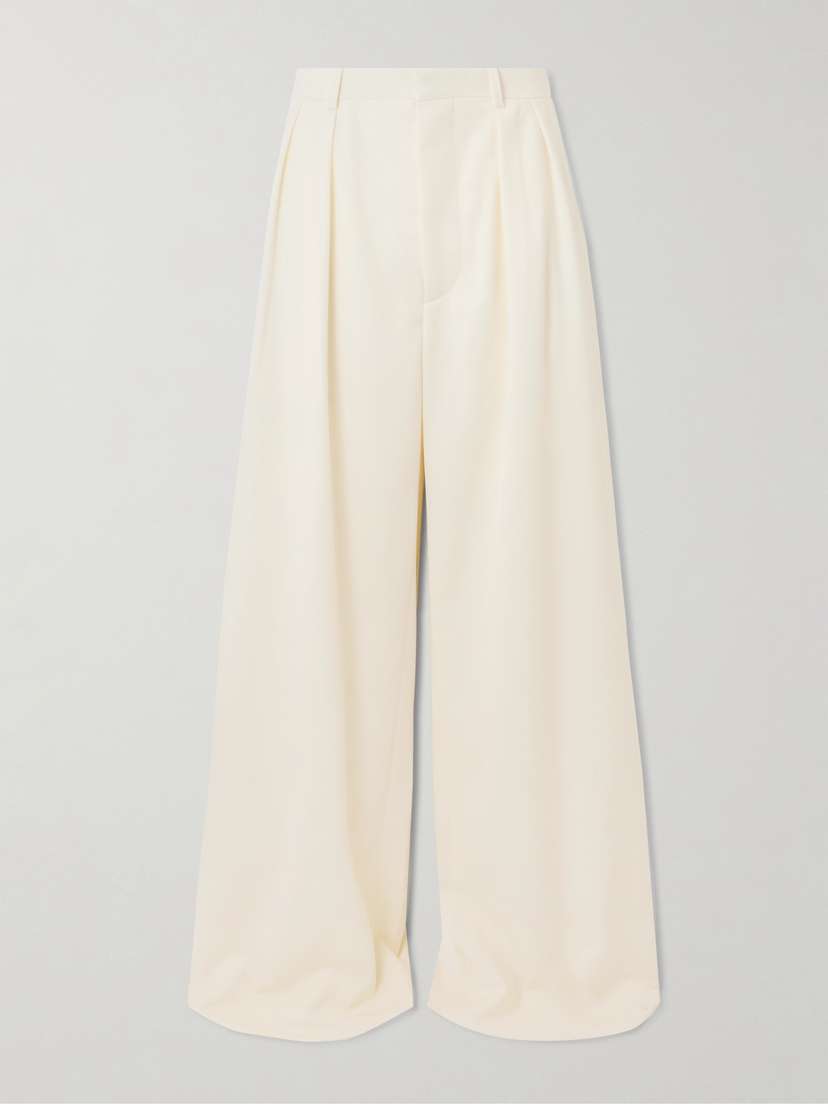 Wardrobe.NYC Pleated Wool-twill Wide-leg Pants