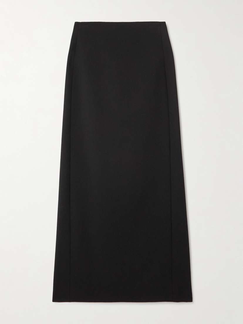 Wardrobe.NYC Grain De Poudre Wool Maxi Skirt