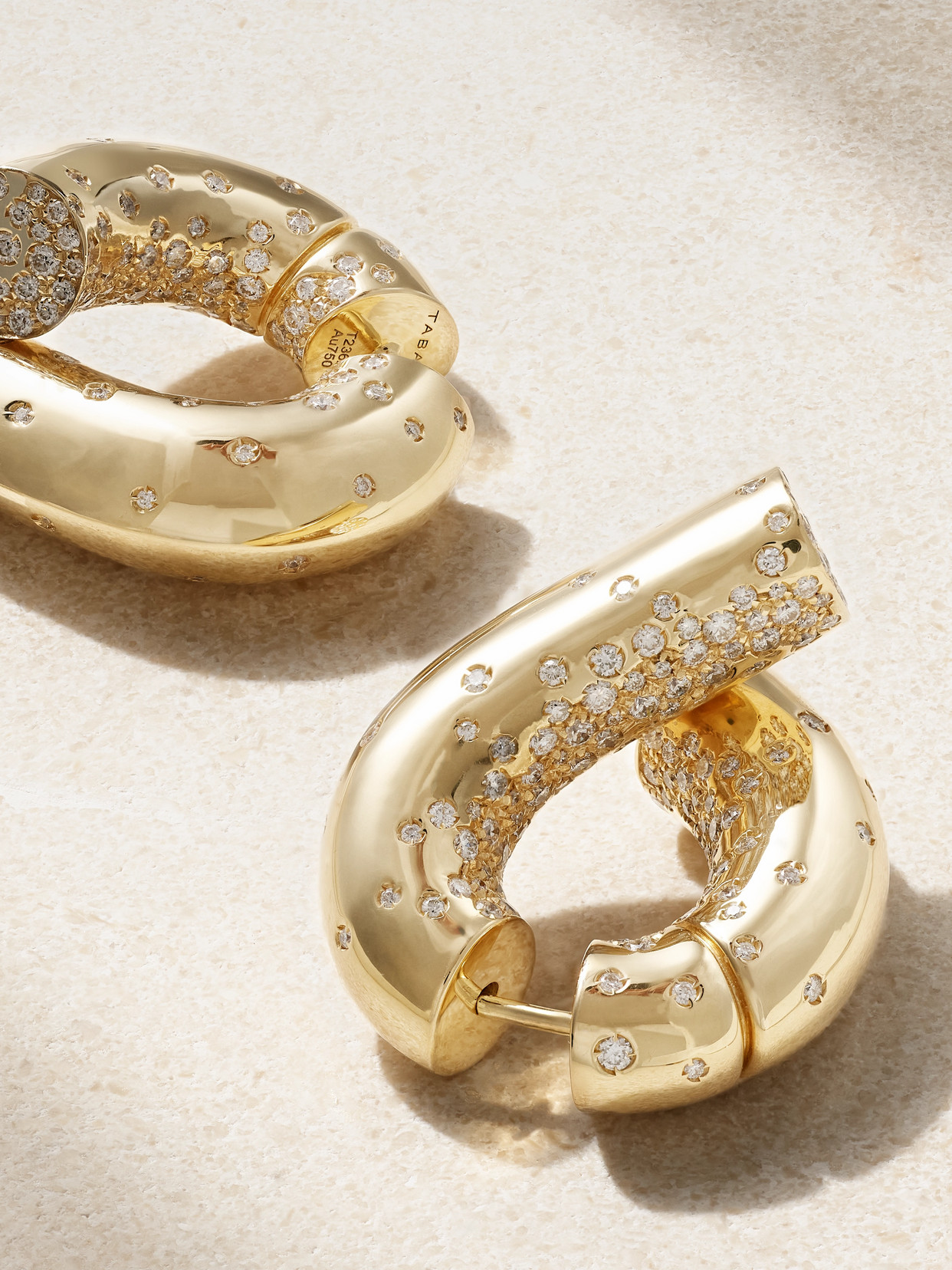 Tabayer Oera Large 18-karat Gold Diamond Earrings