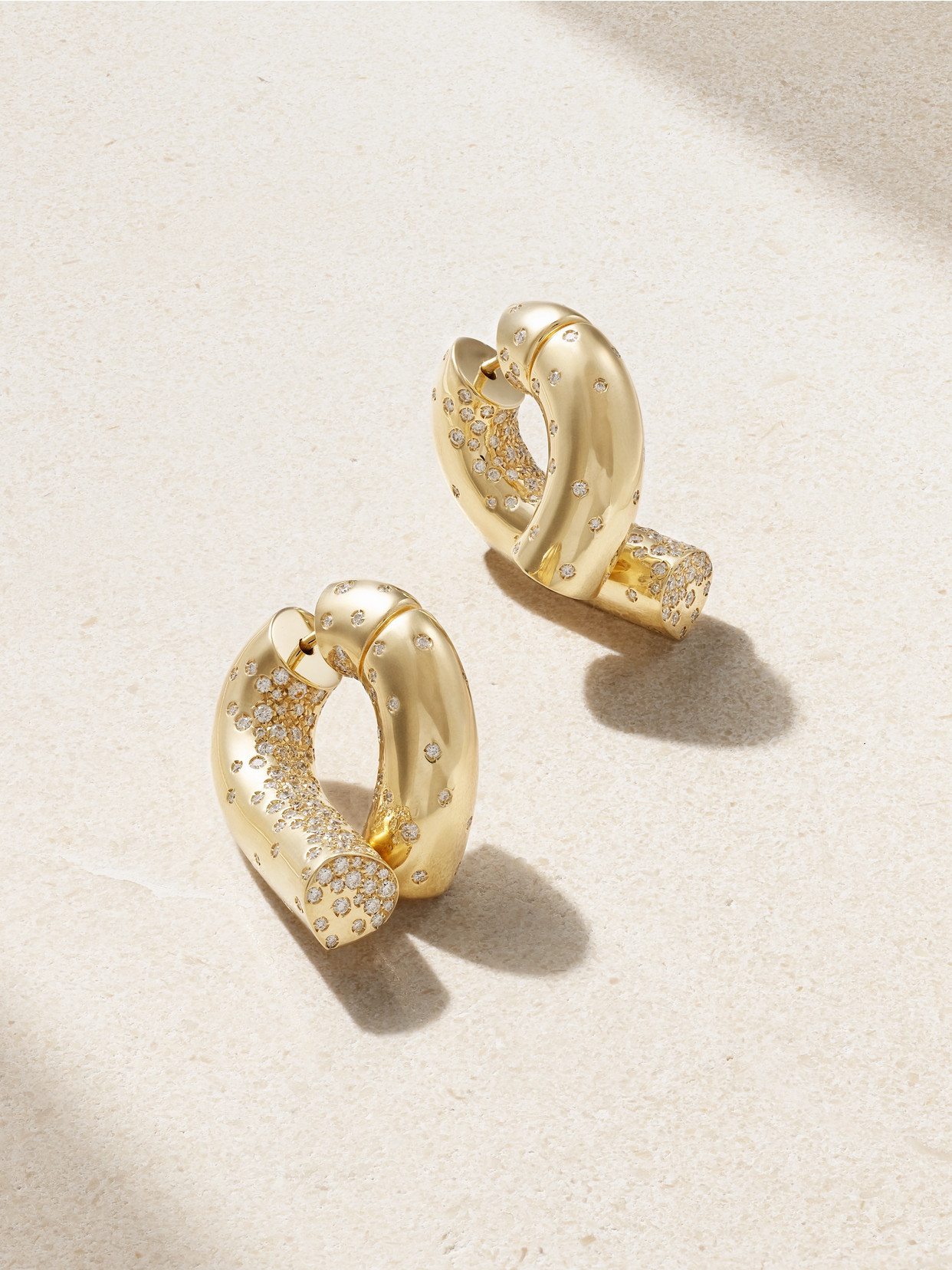 Tabayer Oera Large 18-karat Gold Diamond Earrings