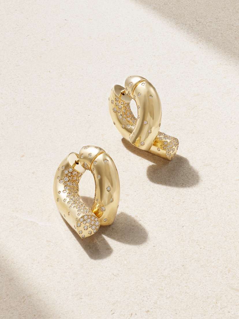 TABAYER Oera Large 18-karat Gold Diamond Earrings