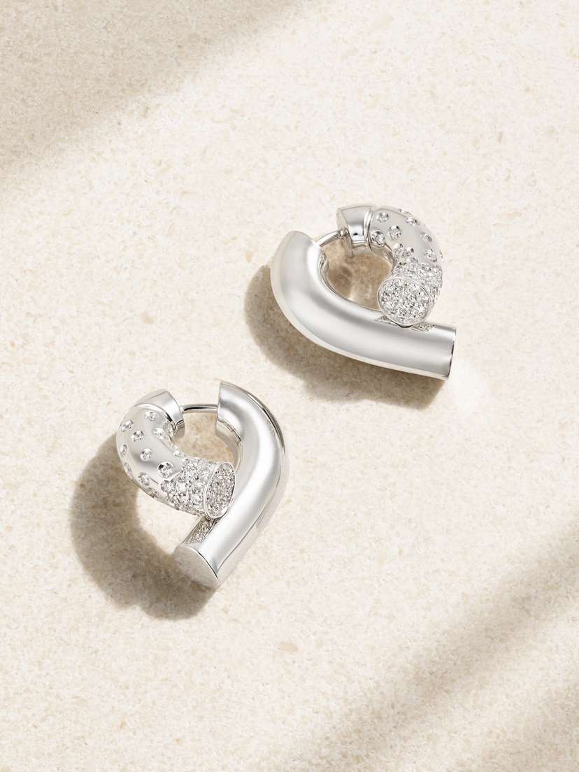 TABAYER Oera 18-karat White Gold Diamond Earrings