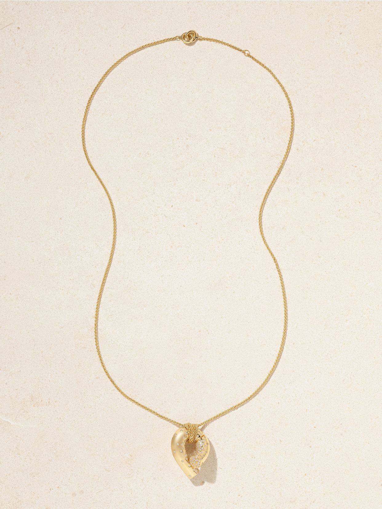 Tabayer Oera Large 18-karat Gold Diamond Necklace