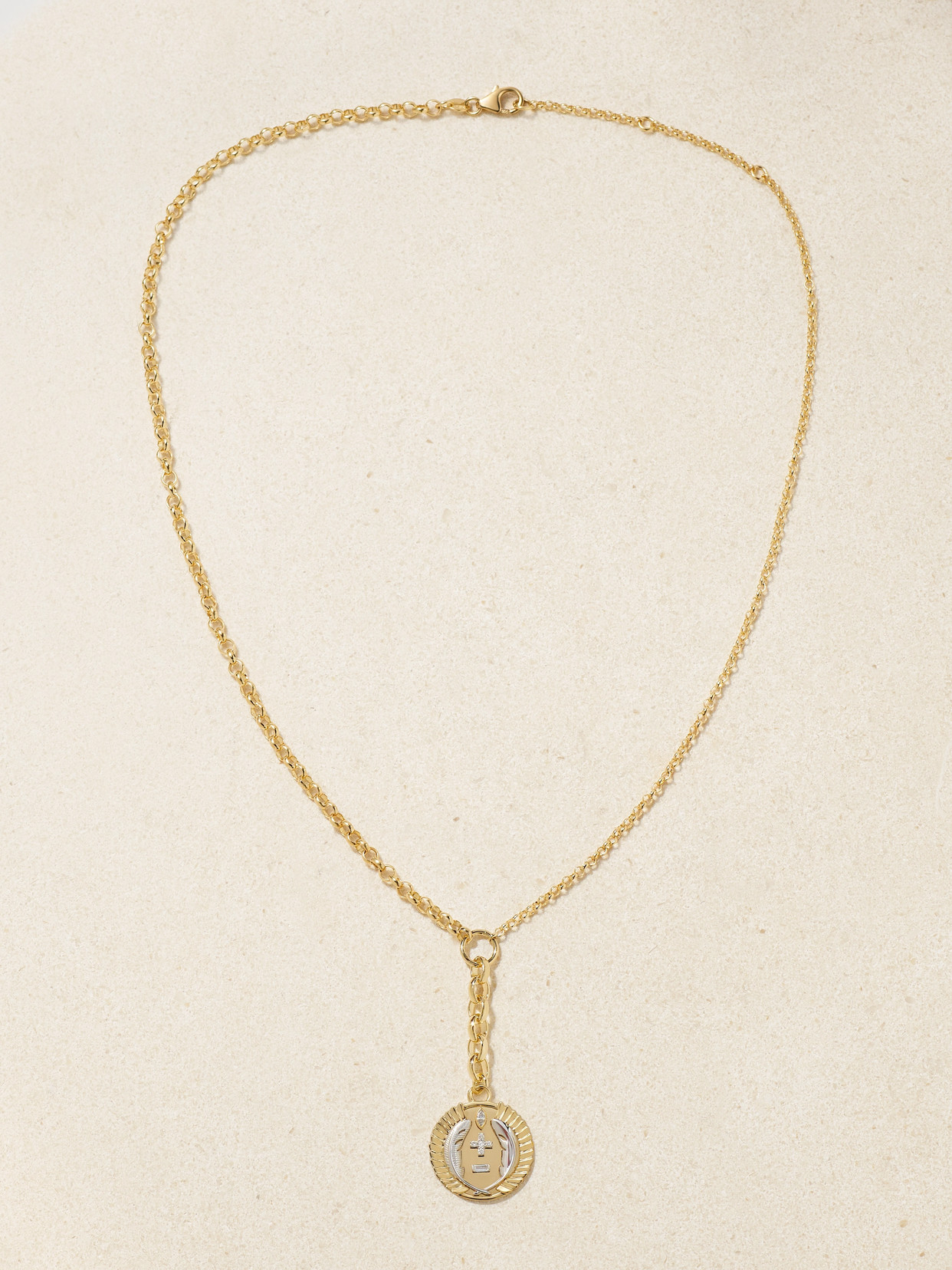 Foundrae - Vivacity 18-karat Yellow And White Gold Diamond Necklace - One size