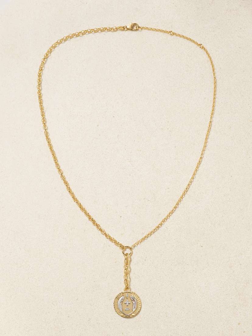 Foundrae Vivacity 18-karat Yellow And White Gold Diamond Necklace