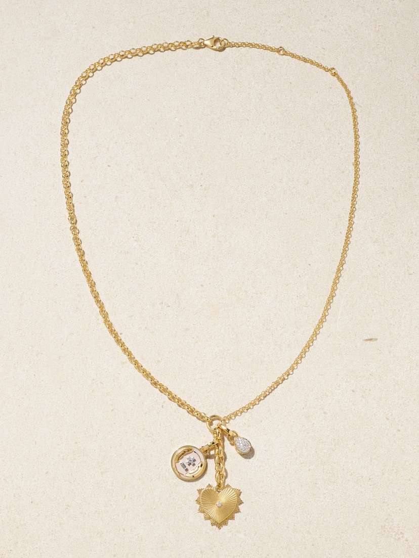 Foundrae True Love & Vivacity 18-karat Gold Diamond Necklace