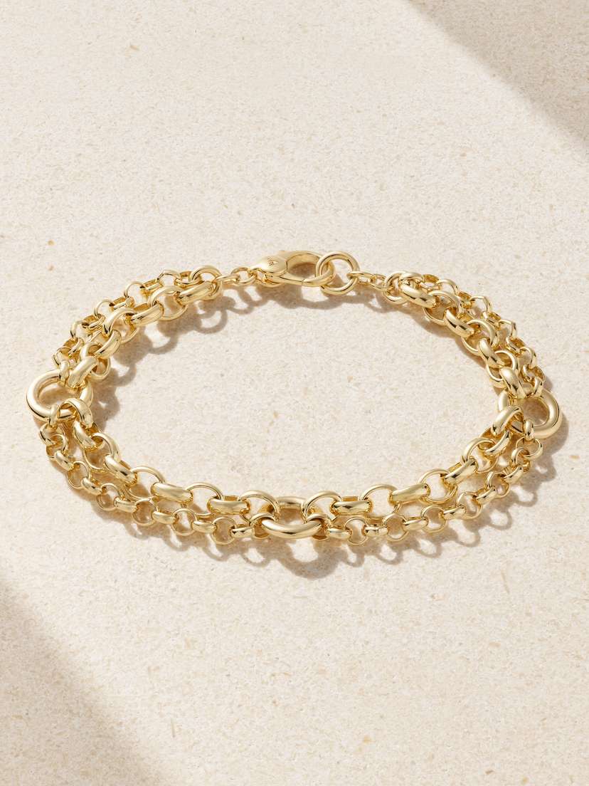 Foundrae ixed Belcher 18-karat Gold Bracelet