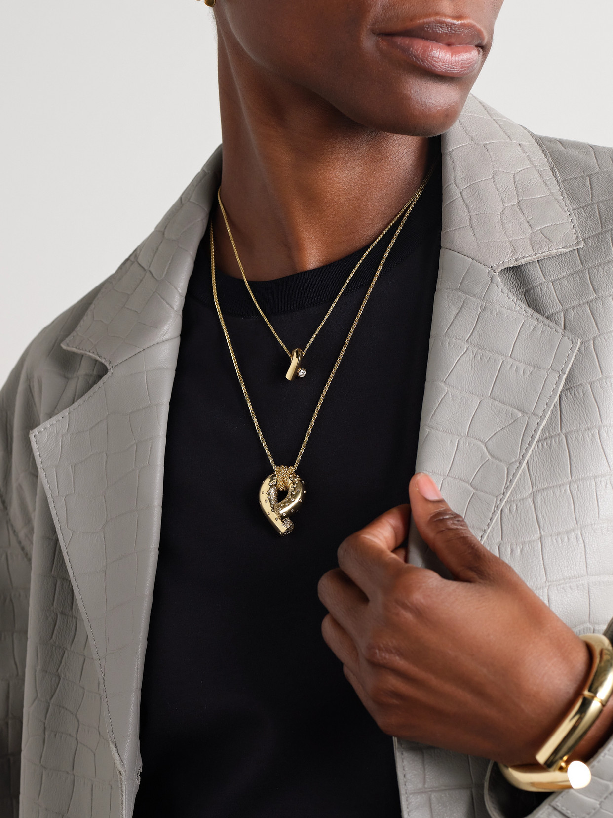 Tabayer Oera Mini 18-karat Gold Diamond Necklace