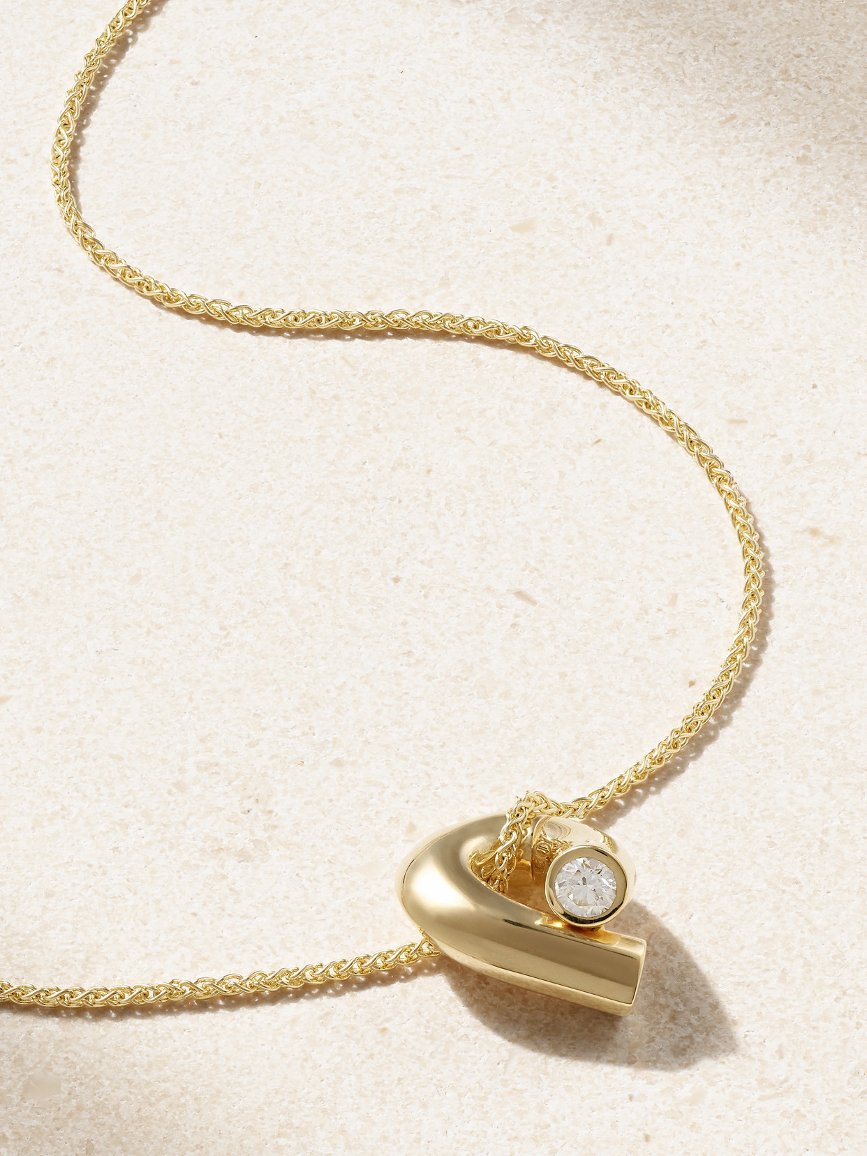 Tabayer Oera Mini 18-karat Gold Diamond Necklace