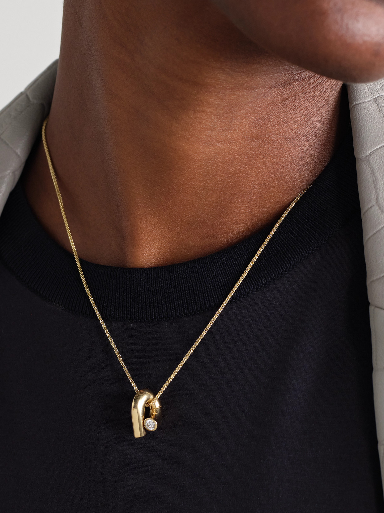 Tabayer Oera Mini 18-karat Gold Diamond Necklace