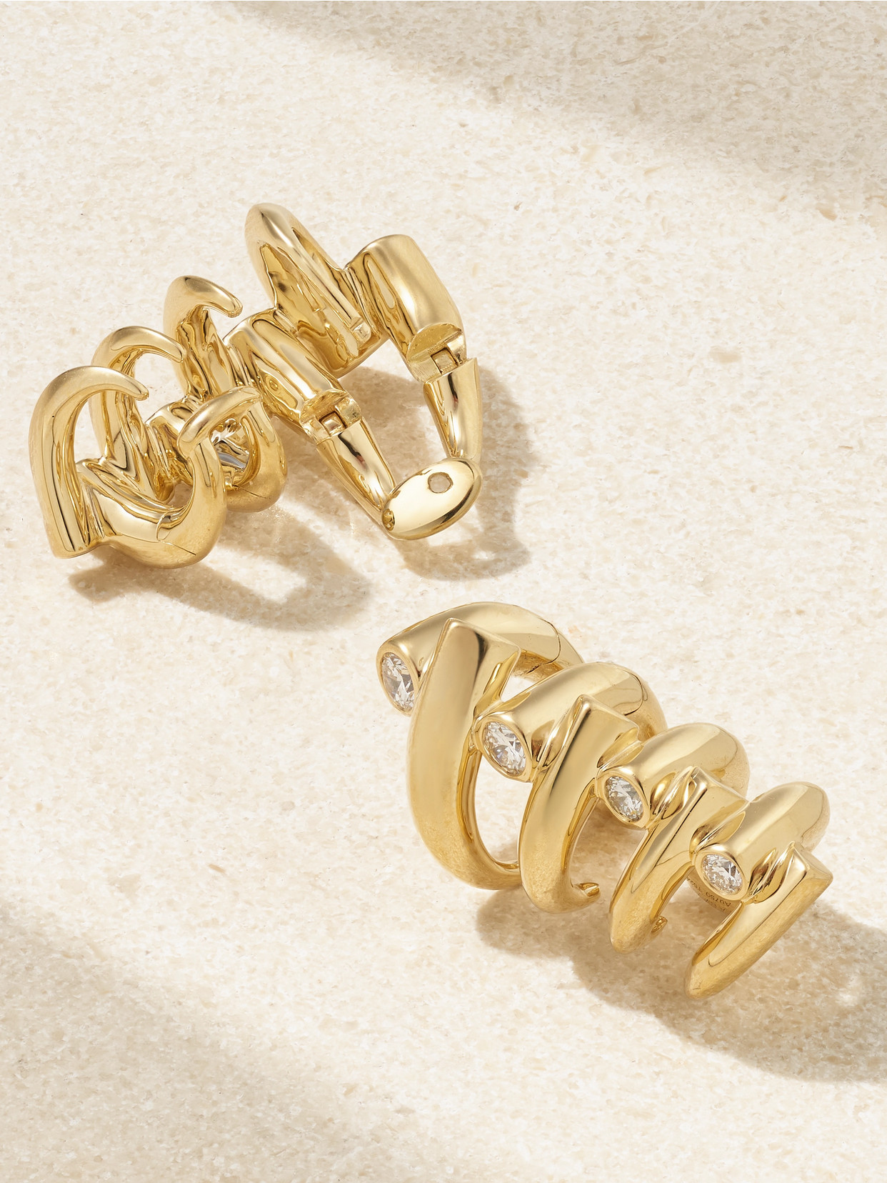 Tabayer Oera 18-karat Gold Diamond Earrings In Gold