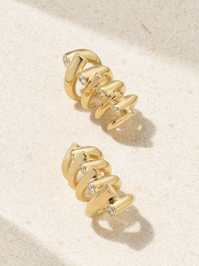 TABAYER Oera 18-karat Gold Diamond Earrings