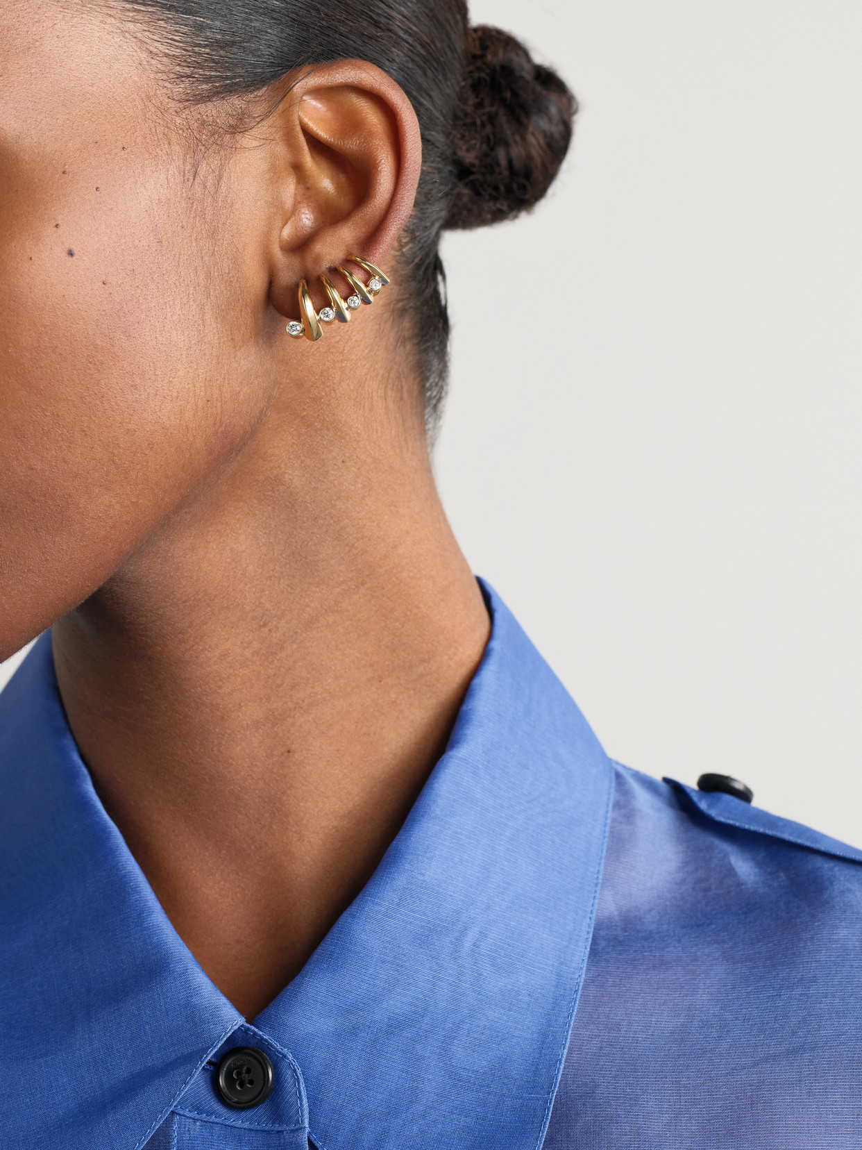 Tabayer Oera 18-karat Gold Diamond Earrings In Gold