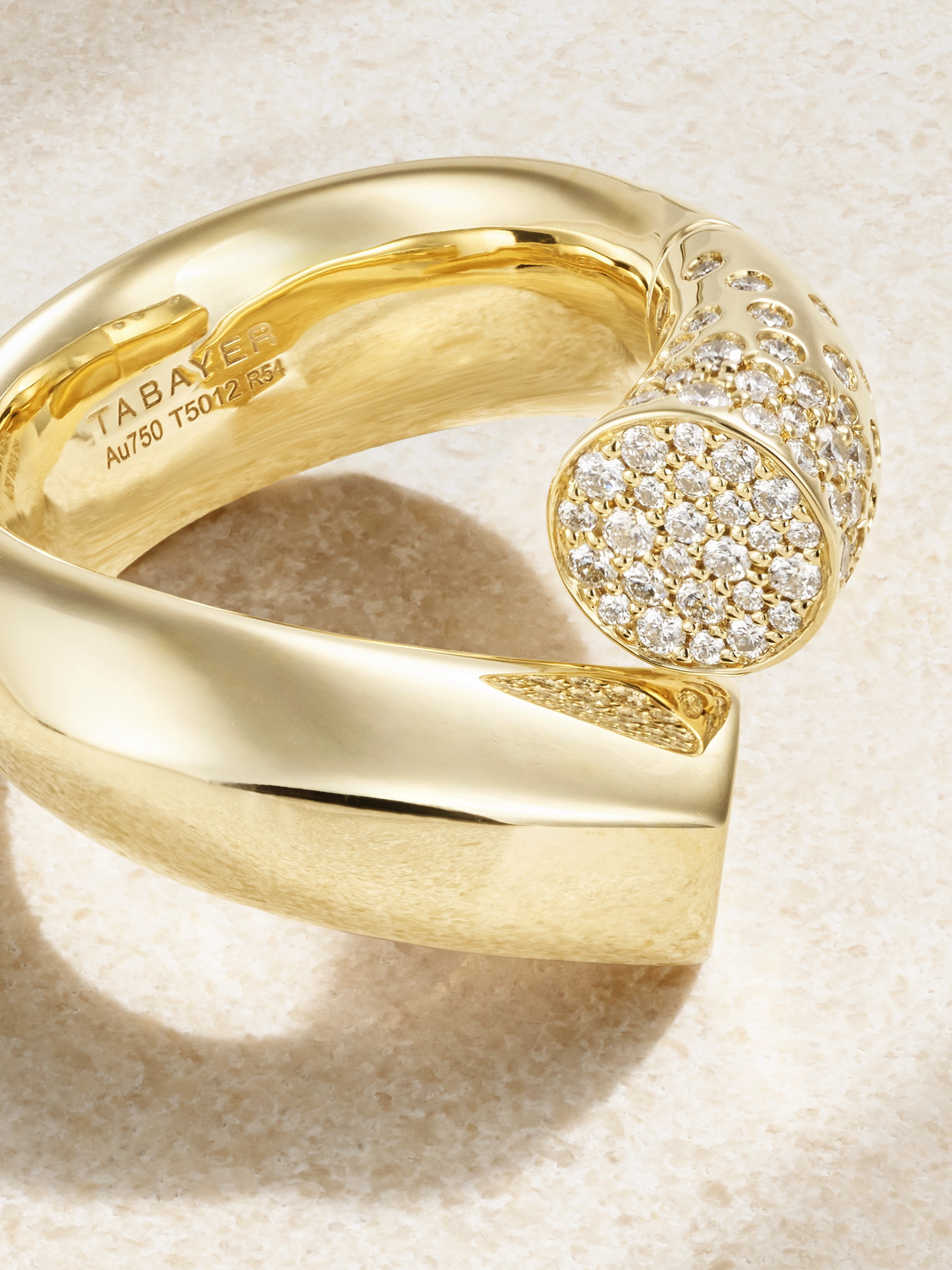 Tabayer Oera Large 18-karat Gold Diamond Ring In Gold