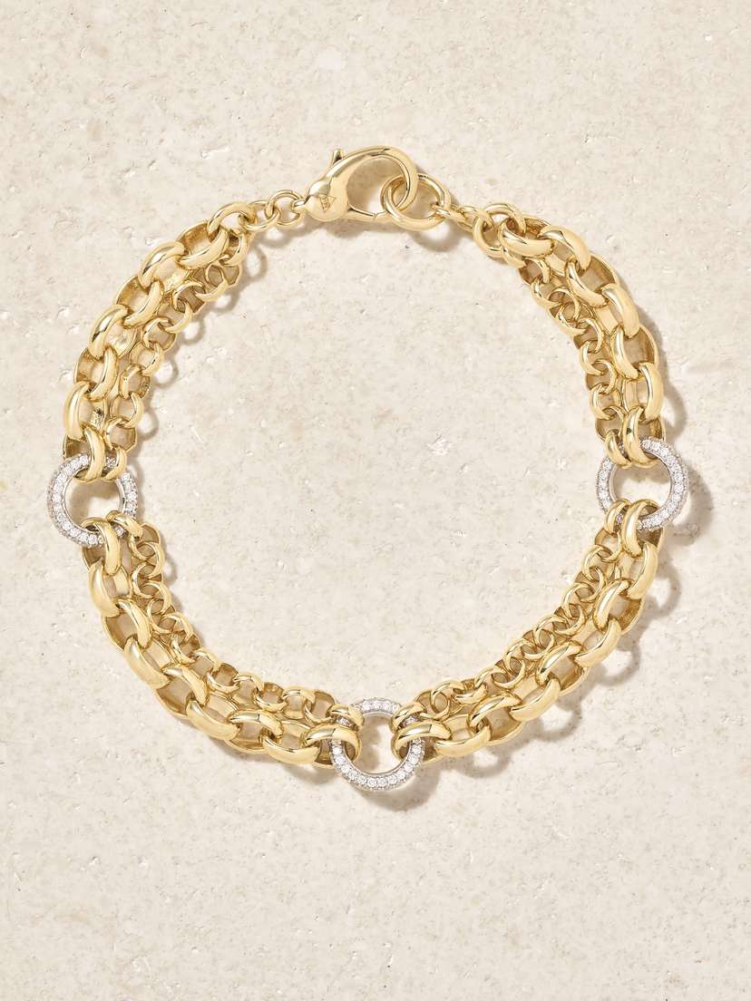Foundrae 18-karat Gold Diamond Bracelet
