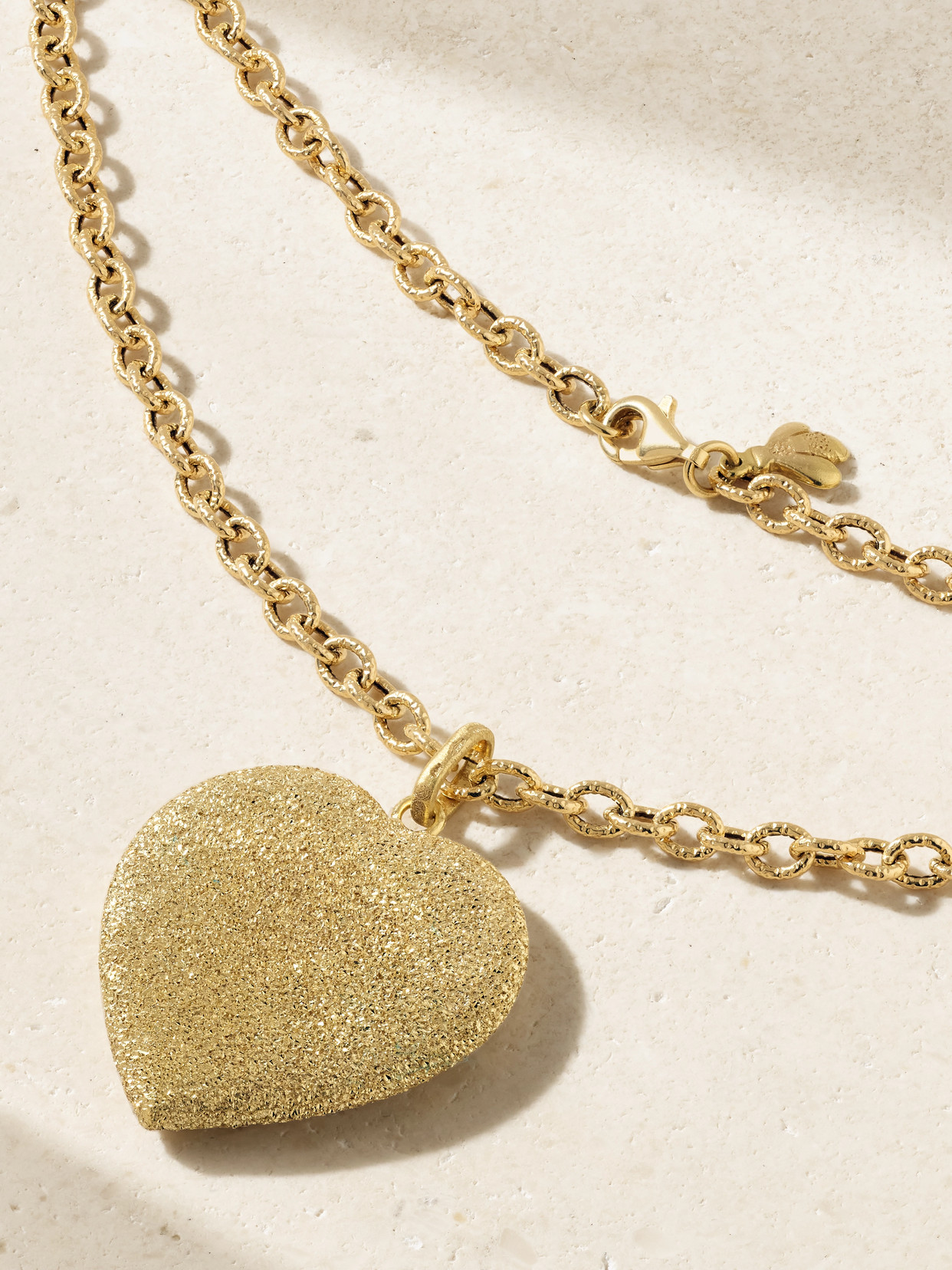 CAROLINA BUCCI CUORE FLORENTINE 18-KARAT GOLD DIAMOND NECKLACE 