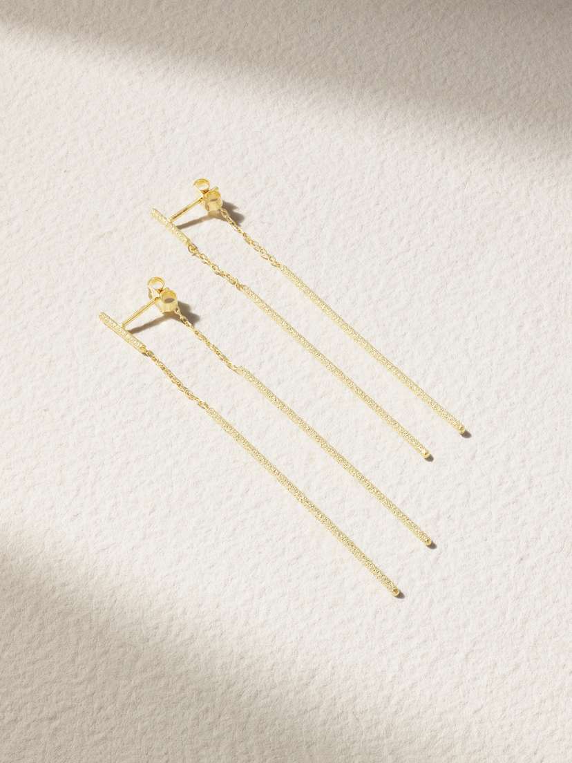 Carolina Bucci Florentina Magic Wand 18-karat Gold Earrings