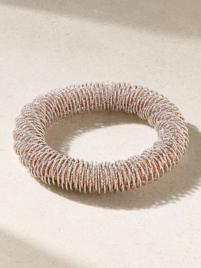 Carolina Bucci K.i.s.s. Large 18-karat Rose And White Gold Bracelet