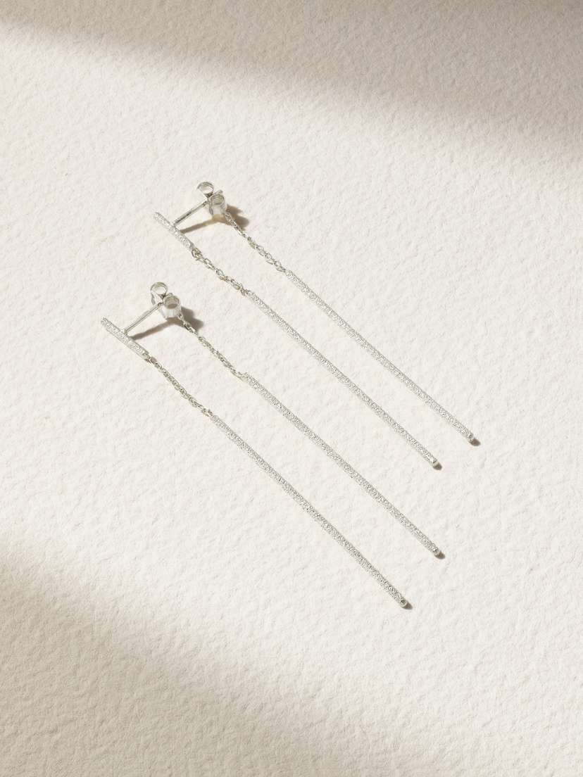 Carolina Bucci Florentina Magic Wand 18-karat White Gold Earrings