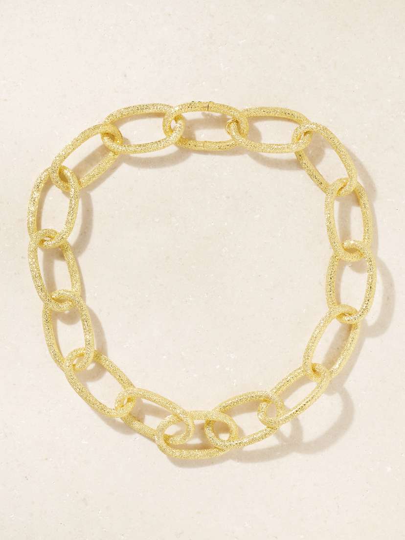Carolina Bucci 1885 Grande Links Short 18-karat Gold Necklace