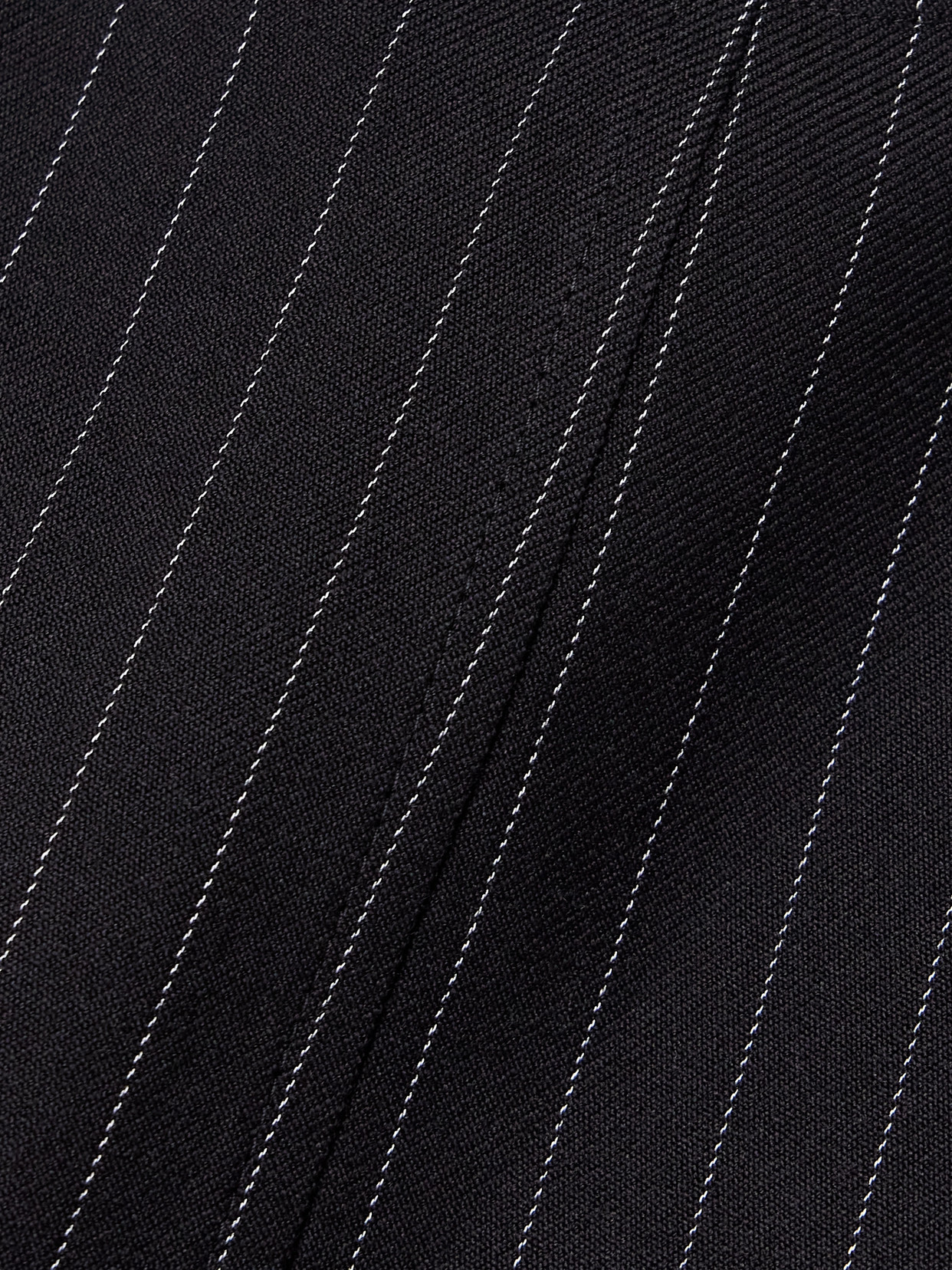 WARDROBE.NYC OPEN-BACK PINSTRIPED WOOL-TWILL HALTERNECK TANK