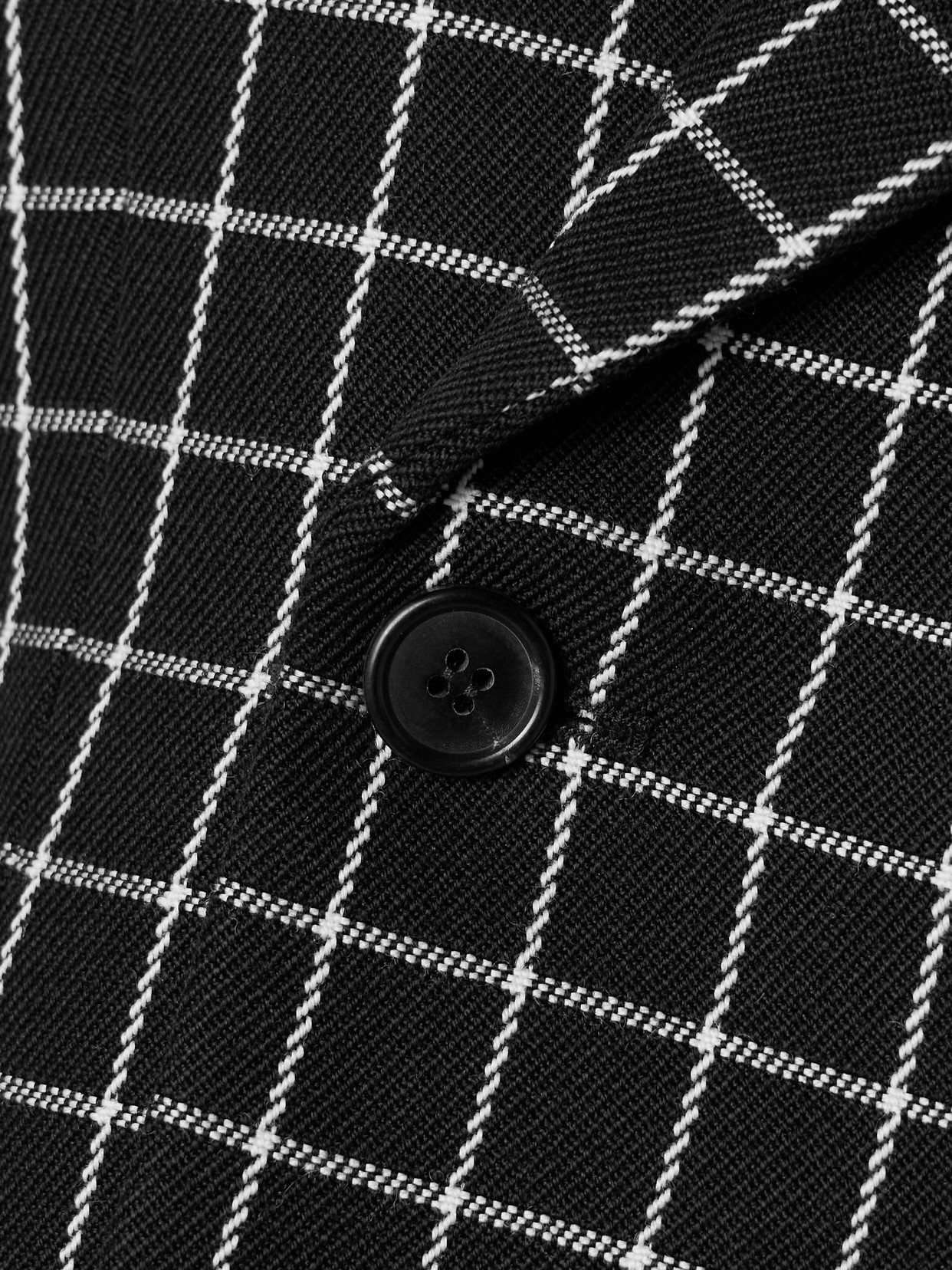 WARDROBE.NYC DOUBLE-BREASTED CHECKED WOOL-TWILL BLAZER