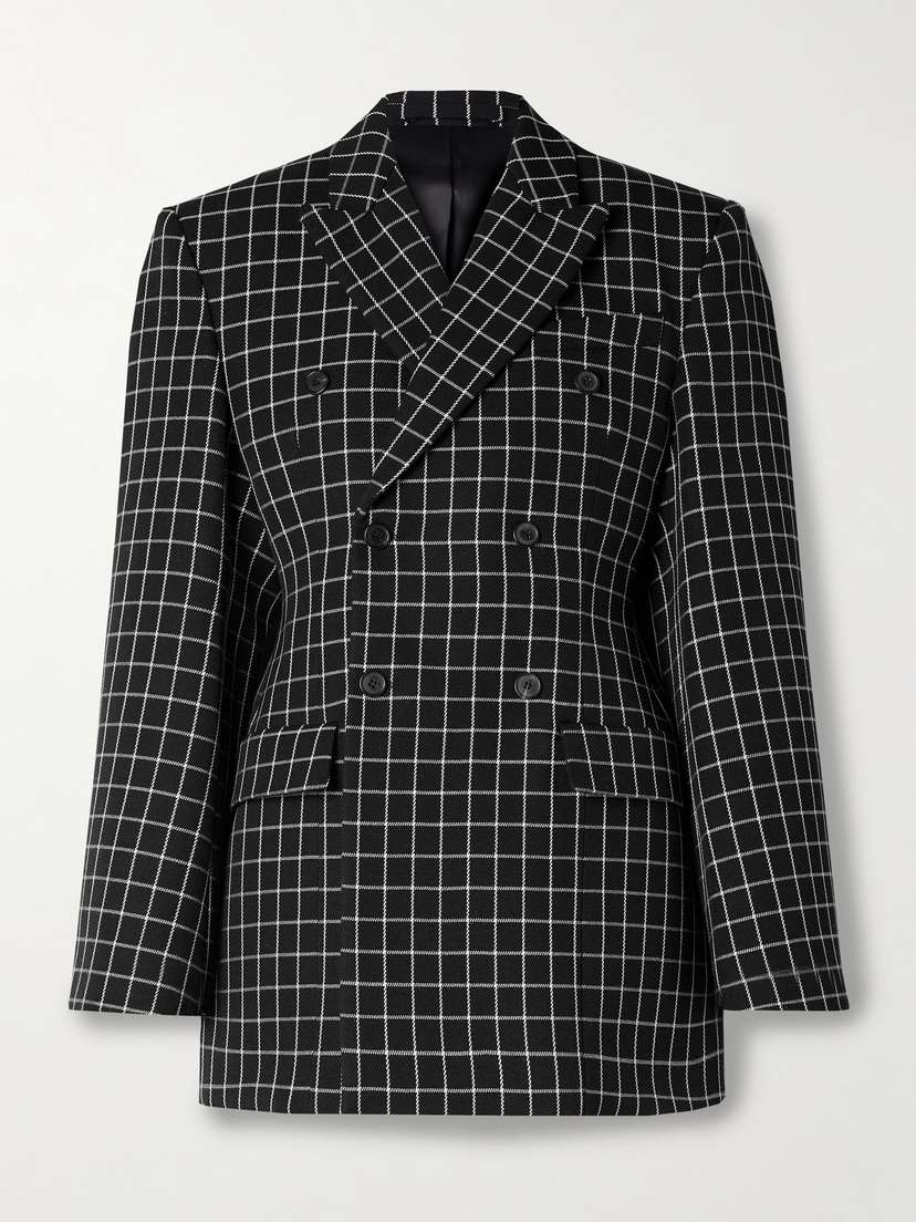 Wardrobe.NYC Double-breasted Checked Wool-twill Blazer