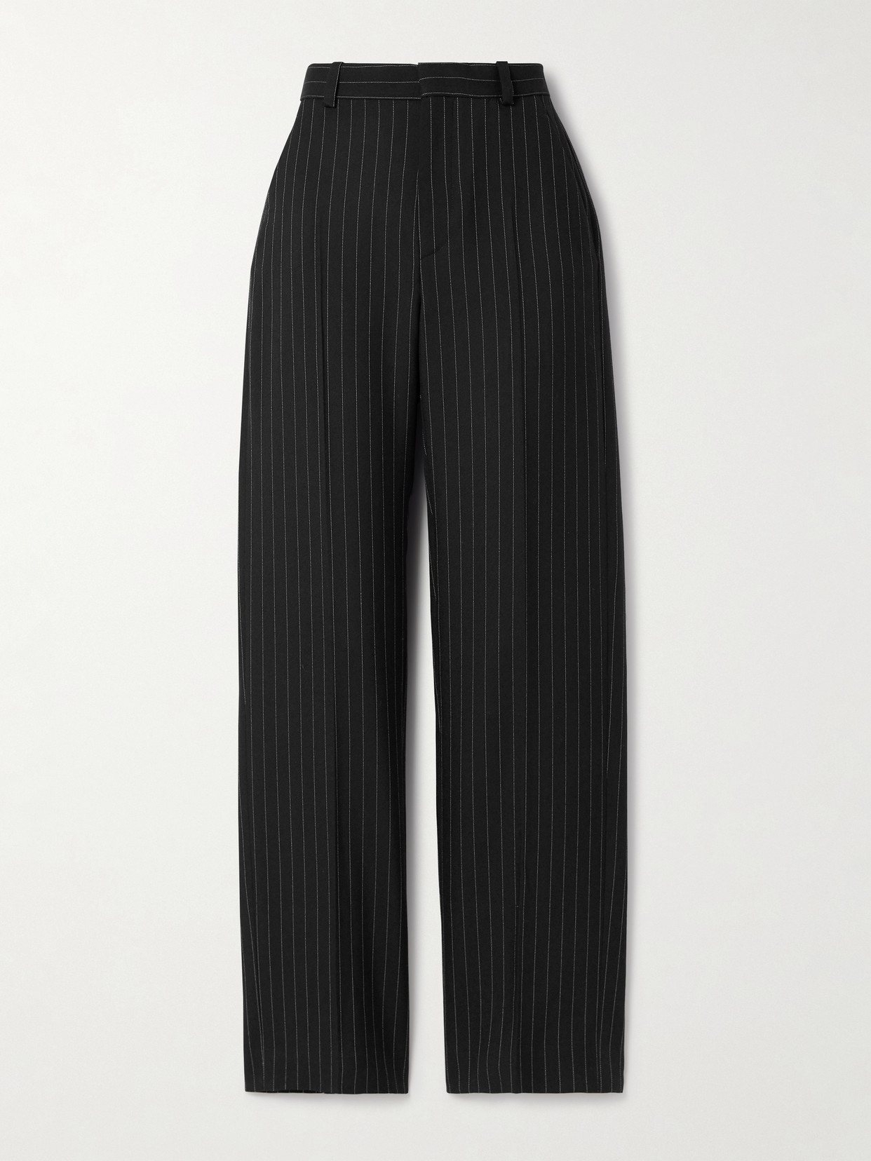 Wardrobe.nyc Pinstriped Wool-twill Straight-leg Pants In Black