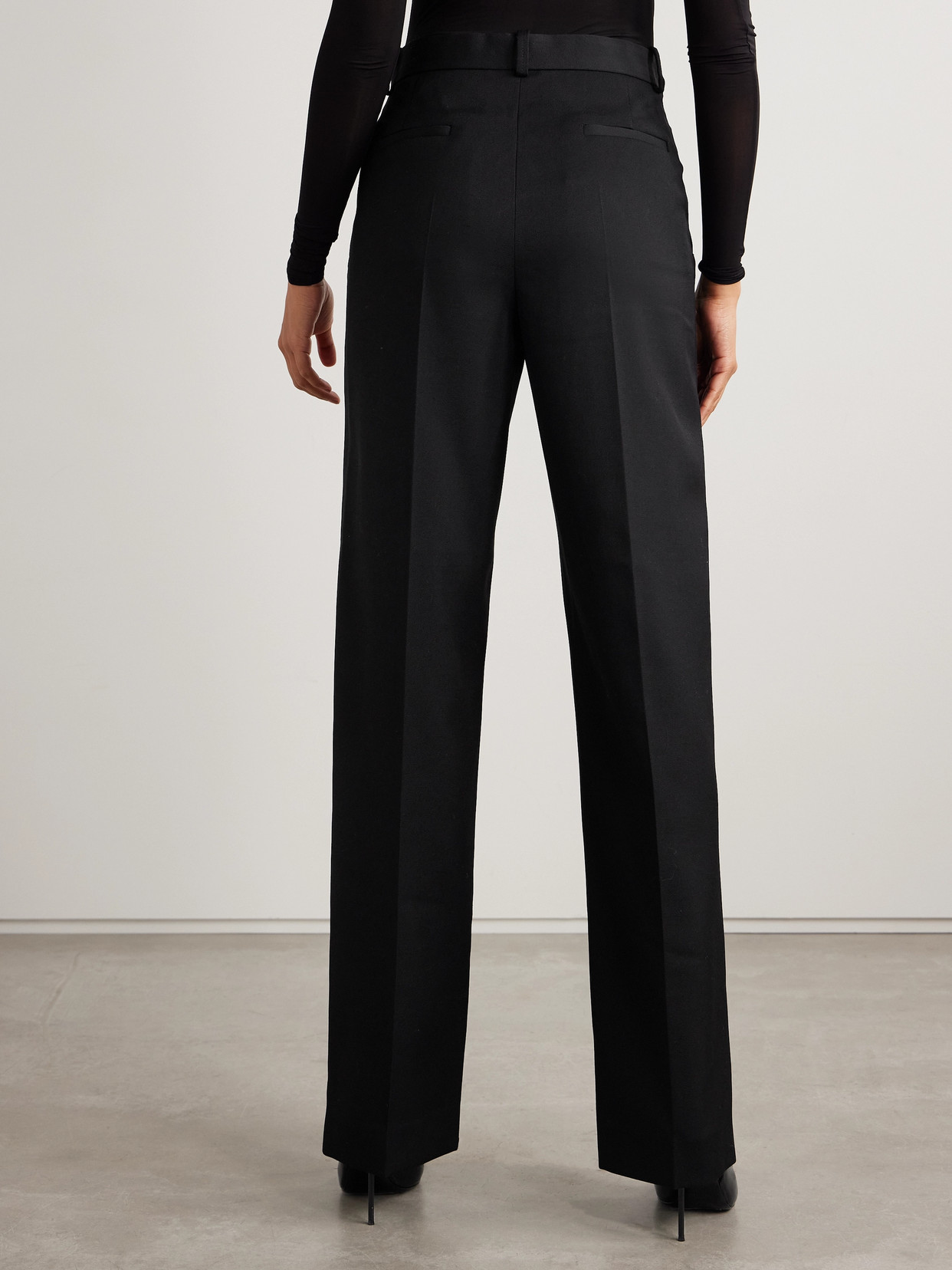 Wardrobe.nyc Wool-twill Straight-leg Pants In Black