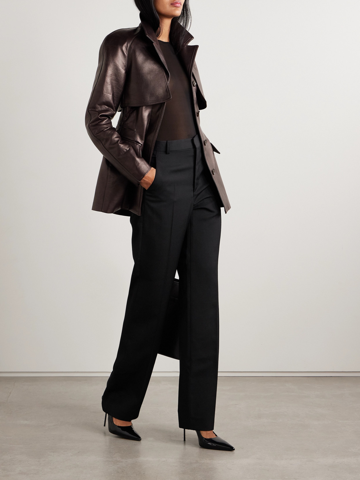 Wardrobe.nyc Wool-twill Straight-leg Pants In Black