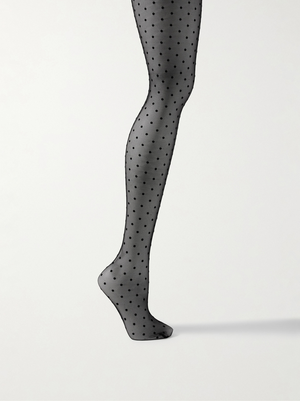 Wardrobe.nyc Wardrobe. Nyc Polka-dot Tights In Black