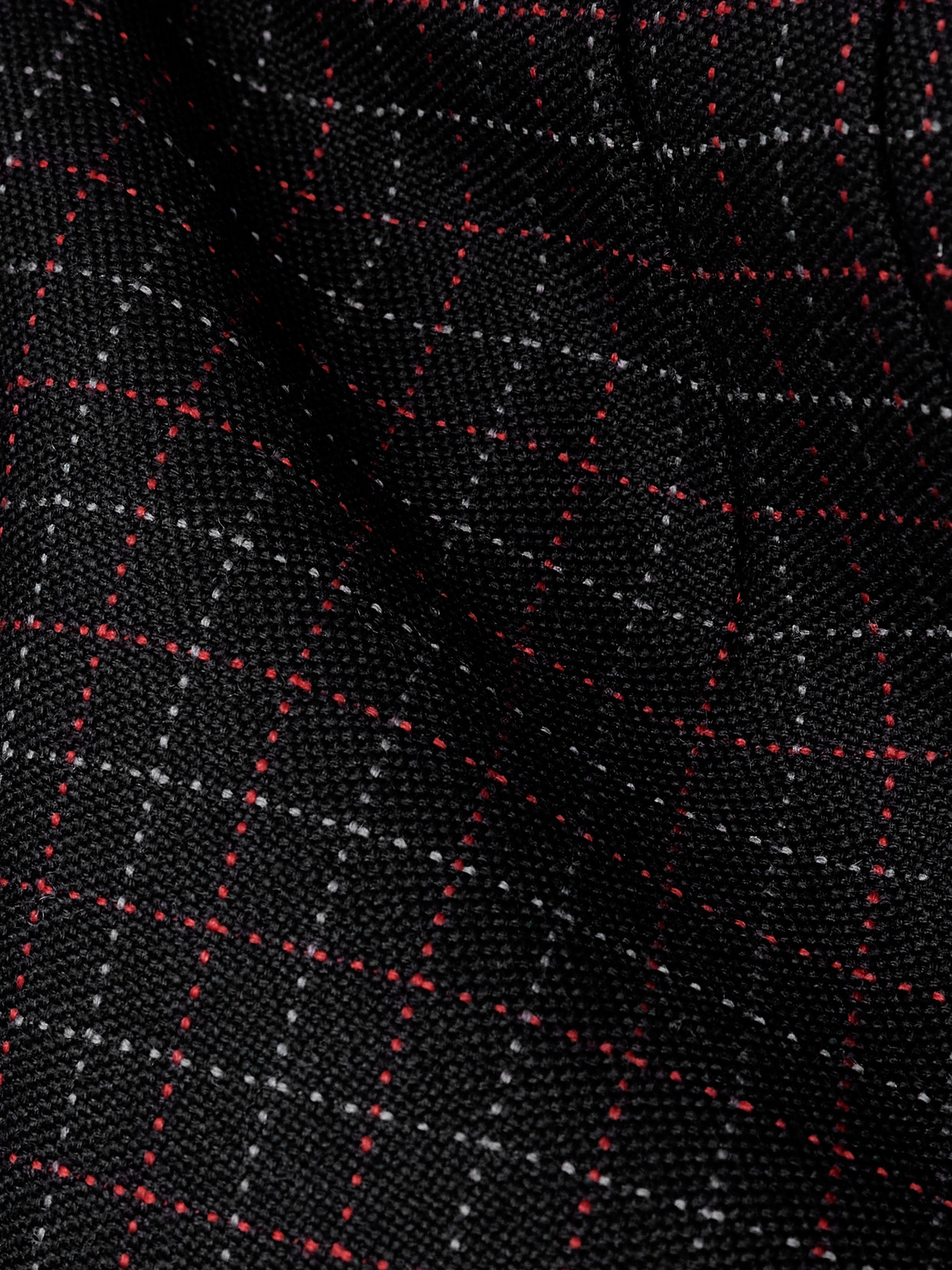 Wardrobe.nyc Contour Checked Wool Mini Skirt In Black