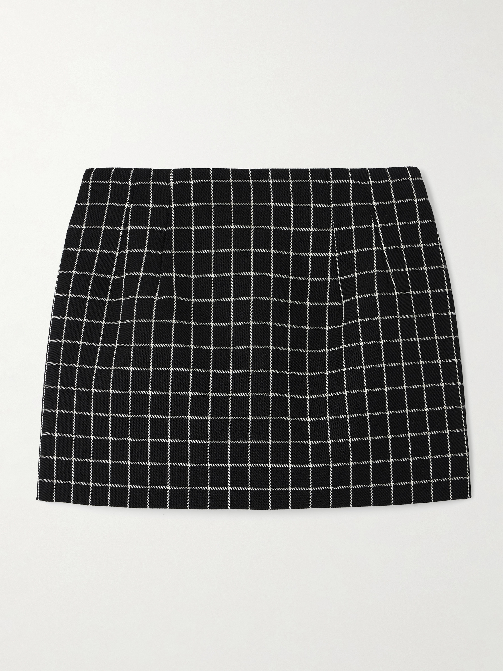 Wardrobe.NYC Contour checked wool-twill mini skirt thumbnail