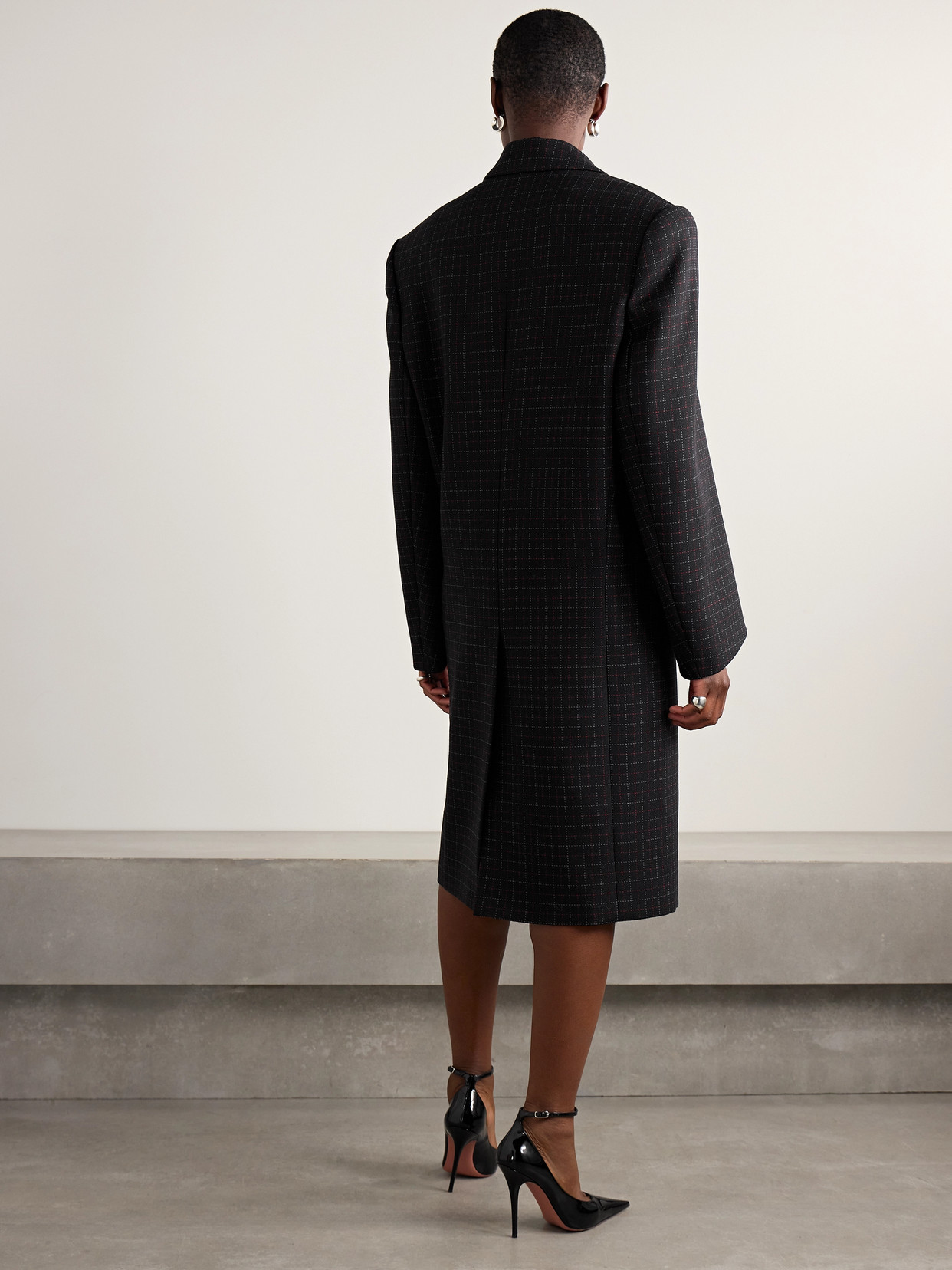 Wardrobe.nyc Accumulator Nyc X Hayley Bieber Double Breast Coat In Black