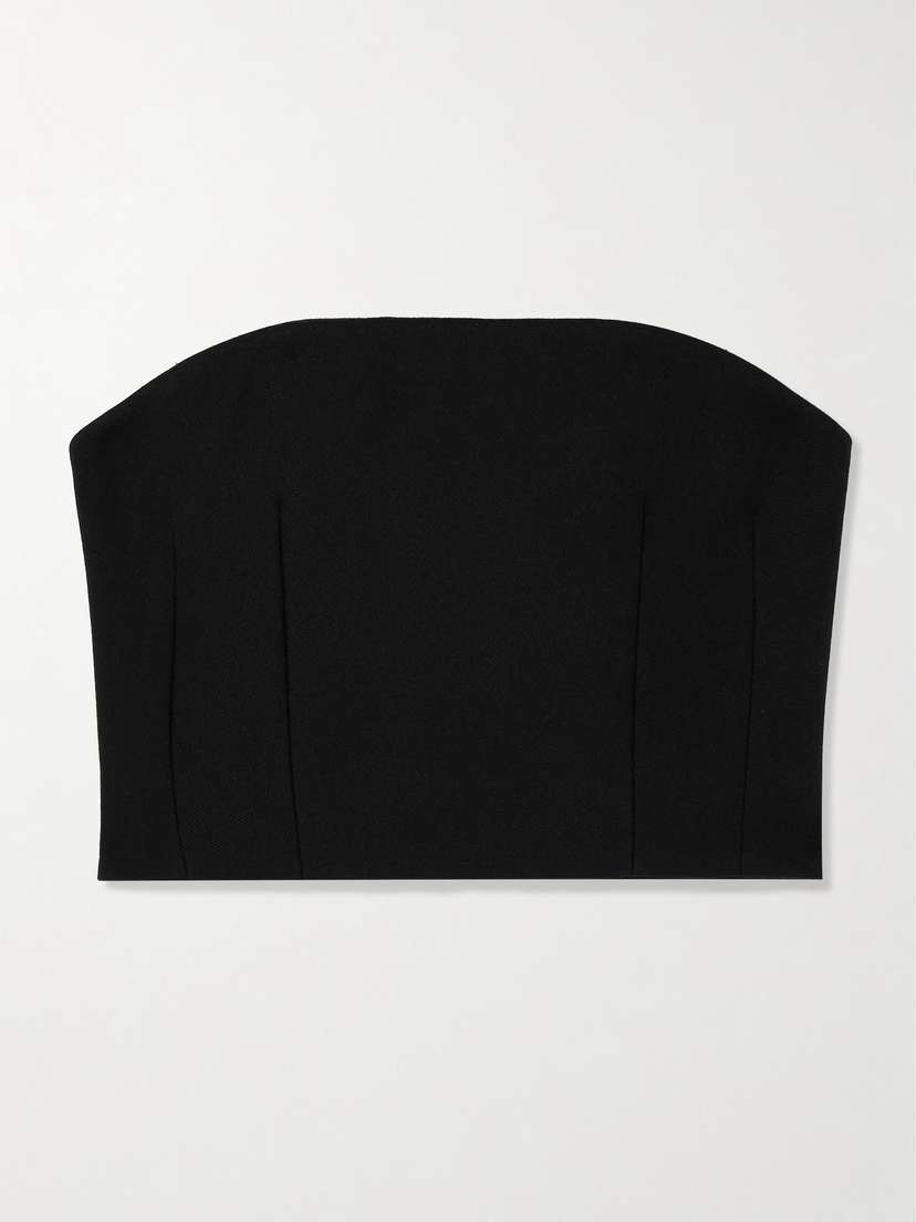 Wardrobe.NYC Grain De Poudre Wool-blend Bustier Top