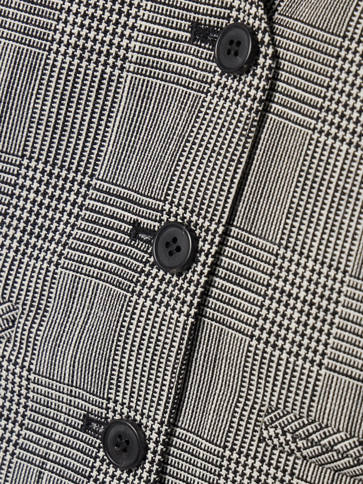 Wardrobe.nyc Paneled Prince Of Wales Checked Wool And Satin-twill Vest In Gray