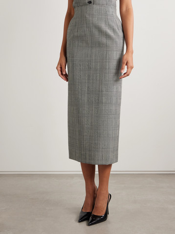 Wardrobe.NYC Prince of Wales checked wool midi skirt