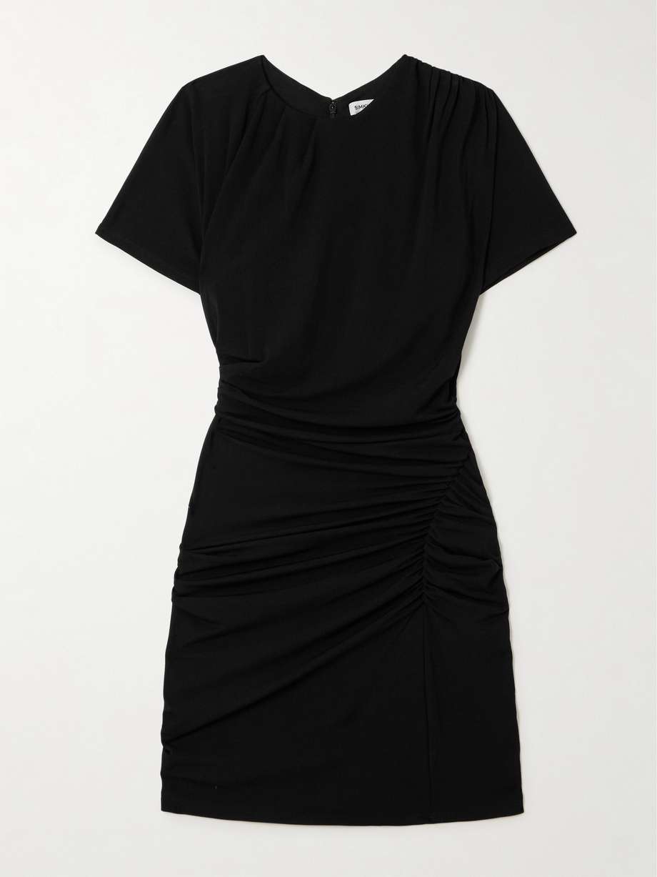 kiko ruched jersey mini dress