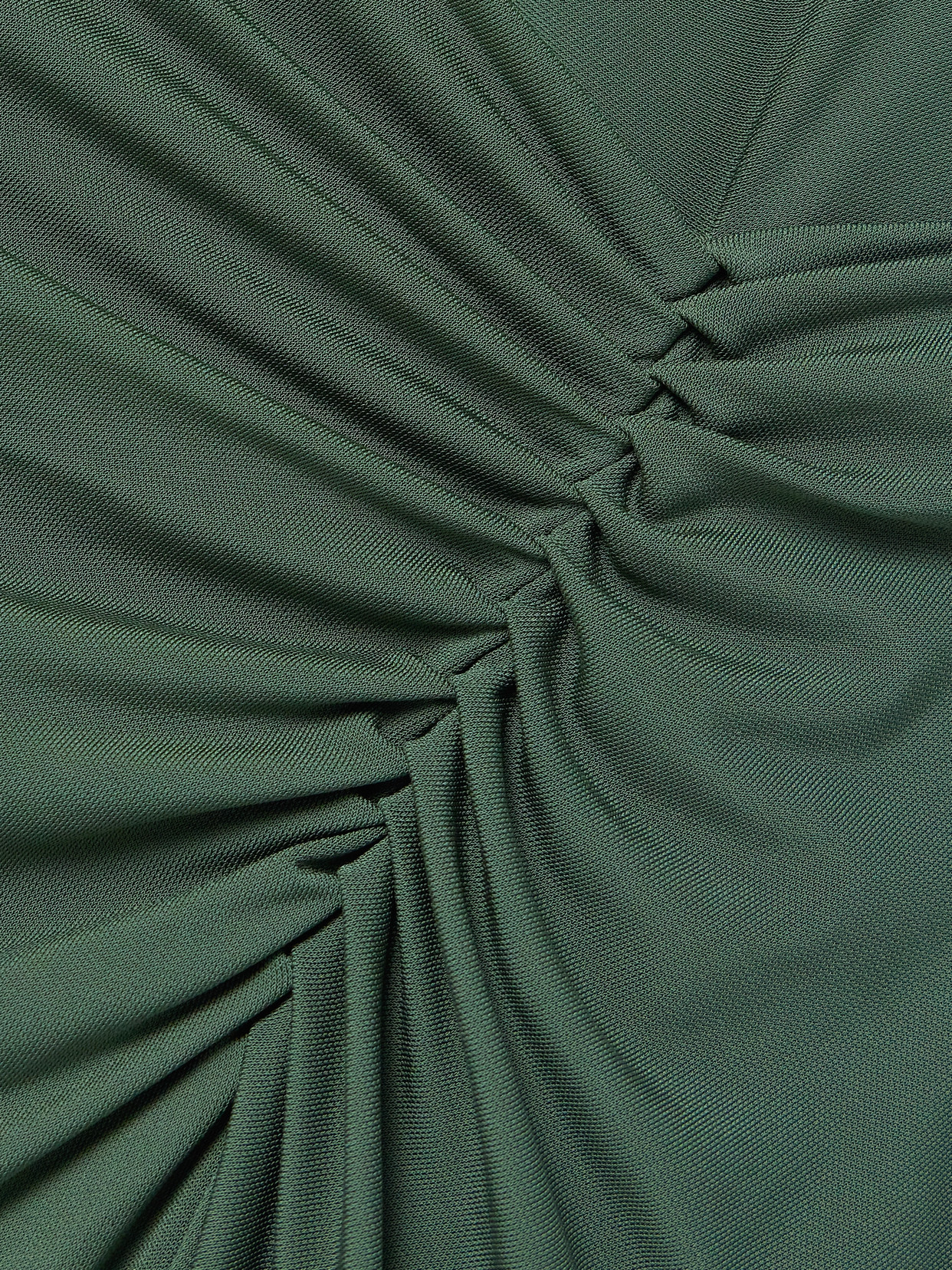 SIMKHAI ACACIA DRAPED RUCHED STRETCH-JERSEY MIDI DRESS