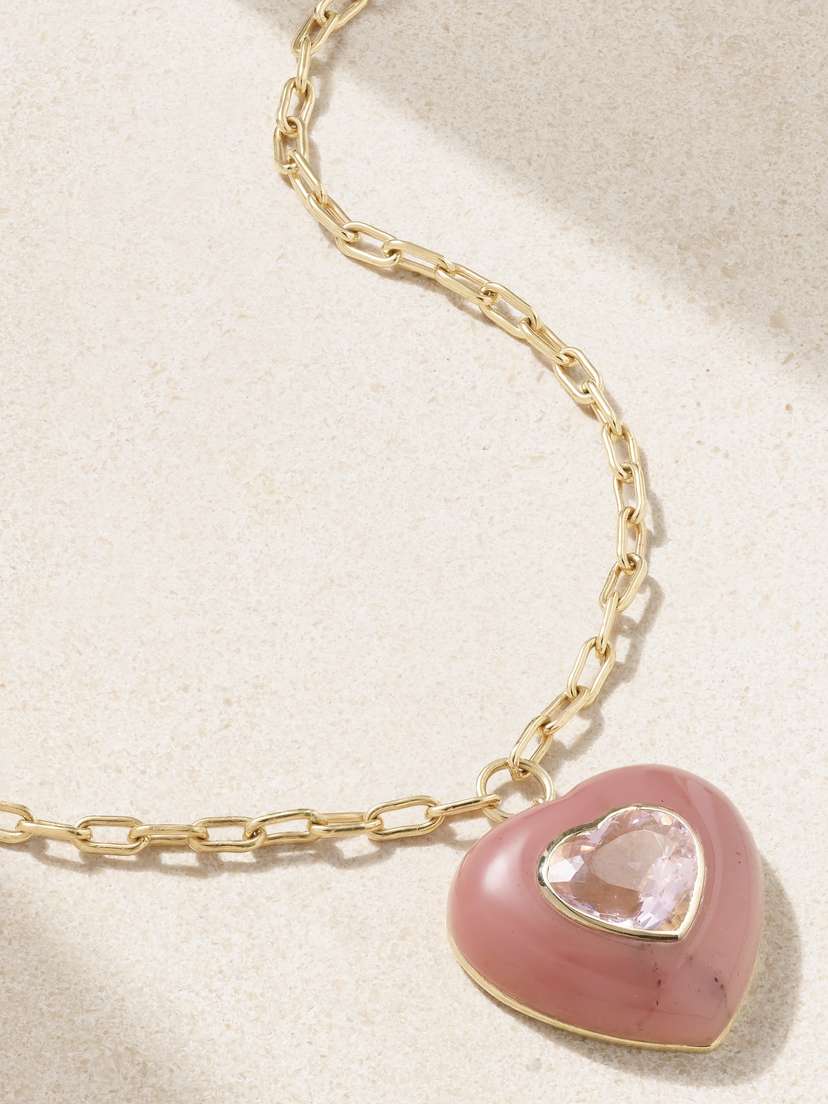 Retrouvaí Lollipop 14-karat Gold, Trolleite And Morganite Necklace