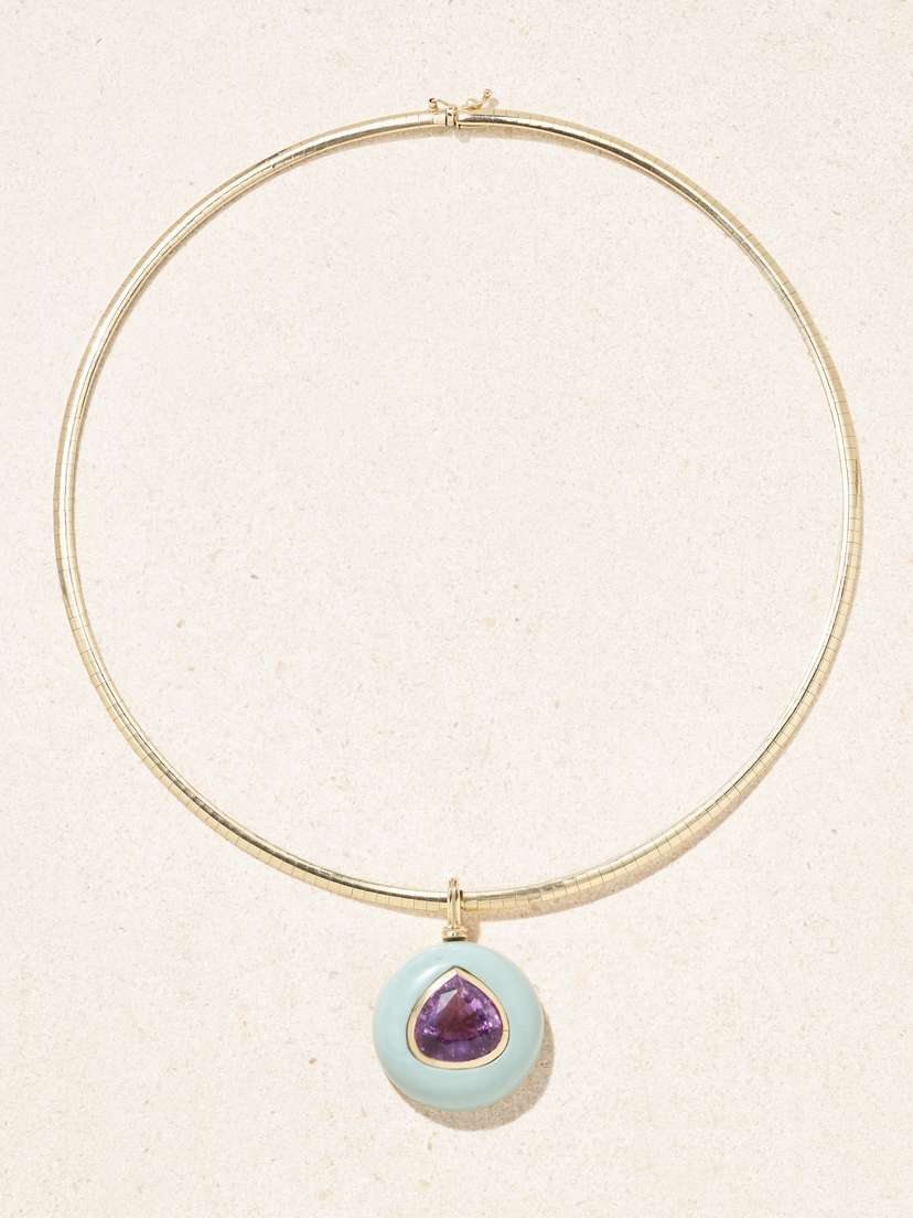 Retrouvaí Lollipop 14-karat Gold, Turquoise And Amethyst Pendant