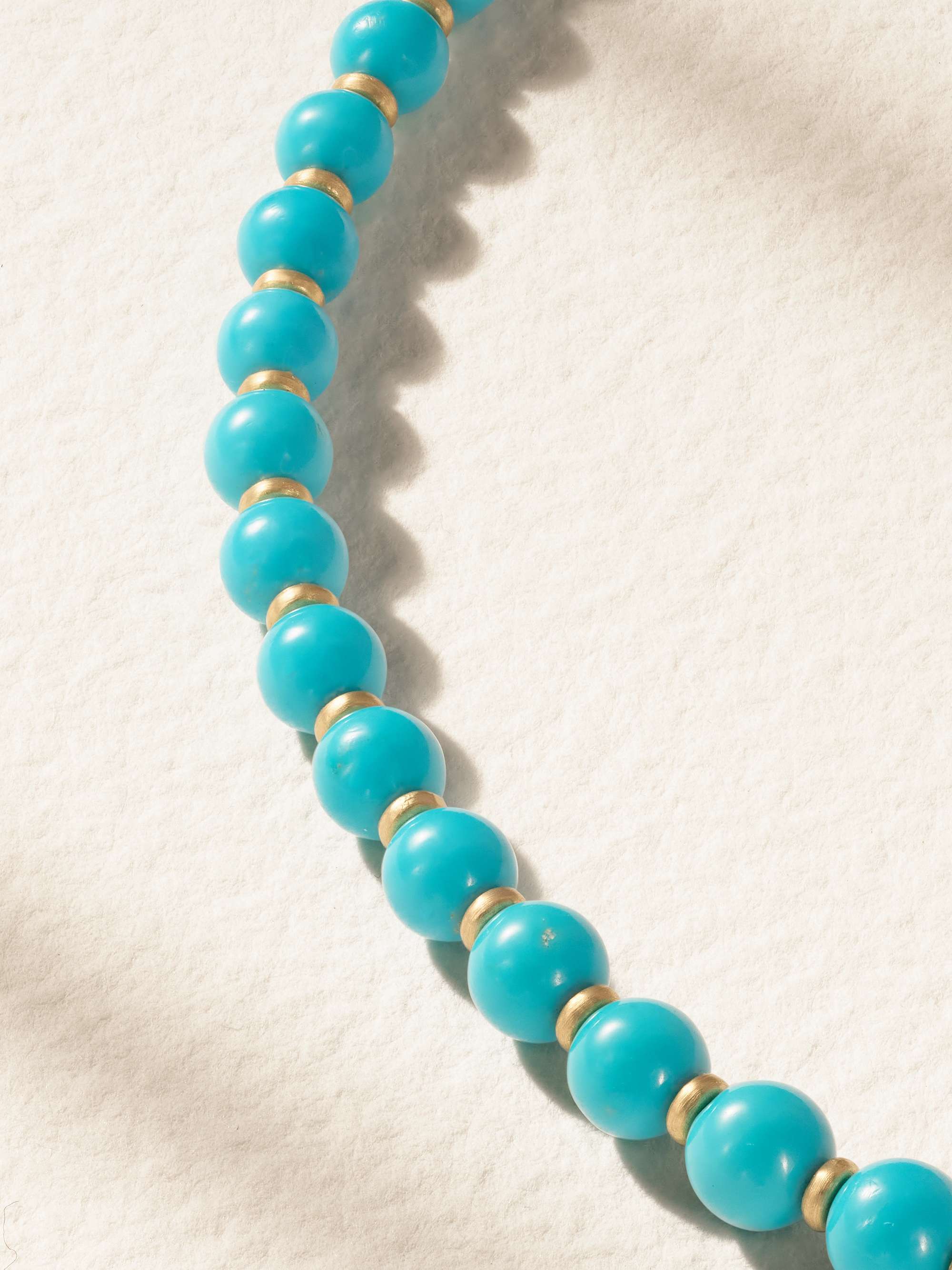 IRENE NEUWIRTH Candy 18-karat gold turquoise necklace