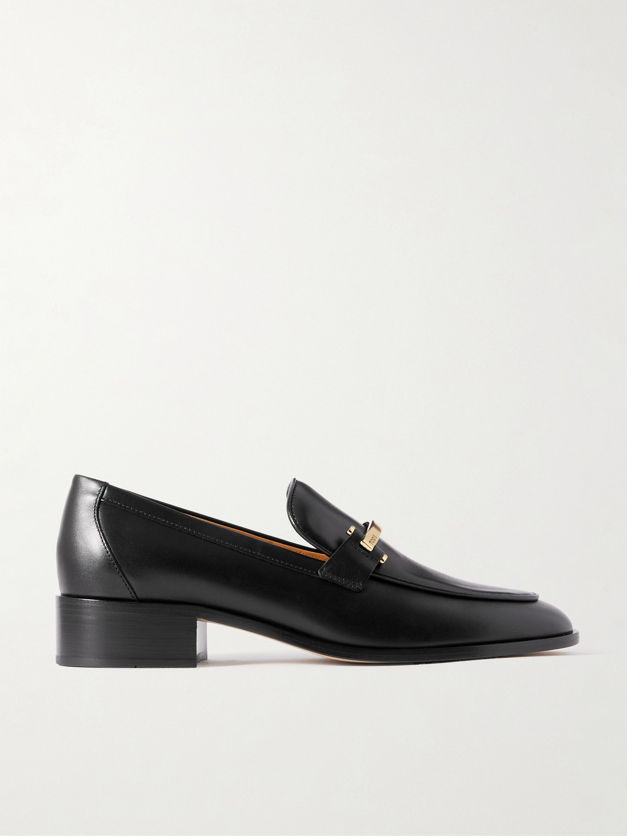 Tod's Embellished Leather Loafers In Black