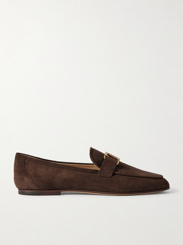 Tod's Embellished nubuck loafers