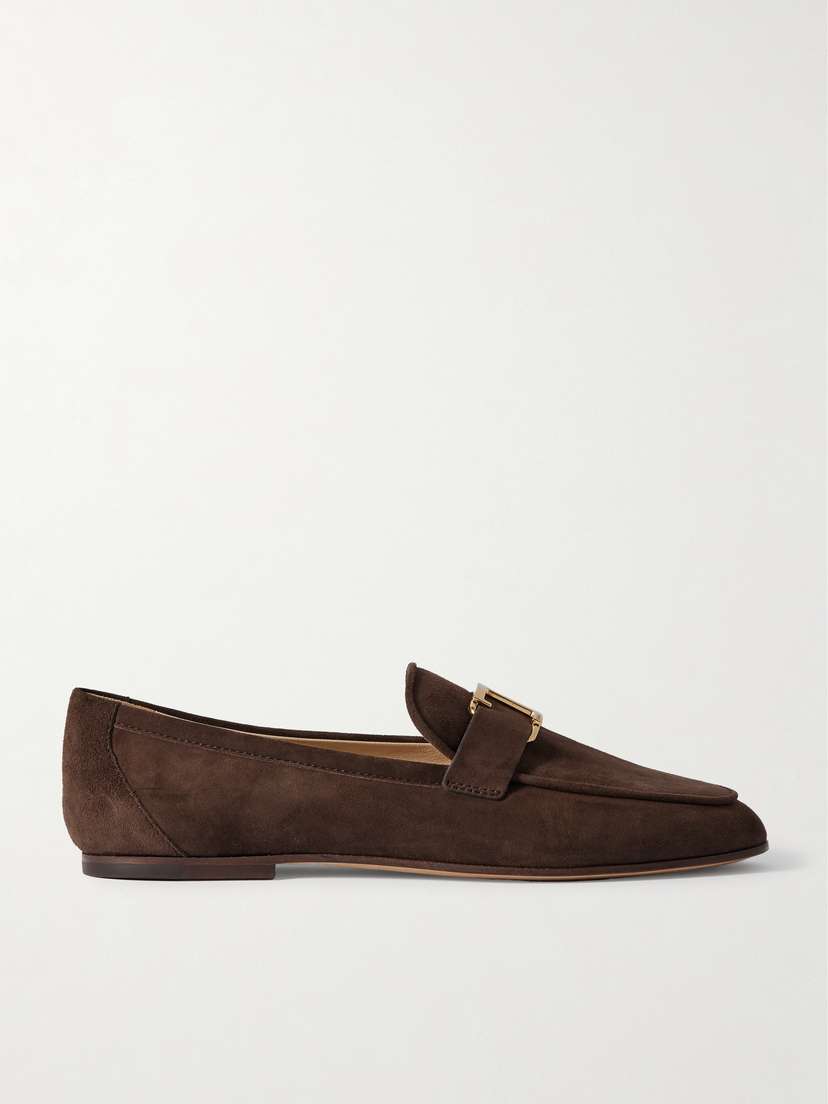 Tod's Embellished Nubuck Loafers