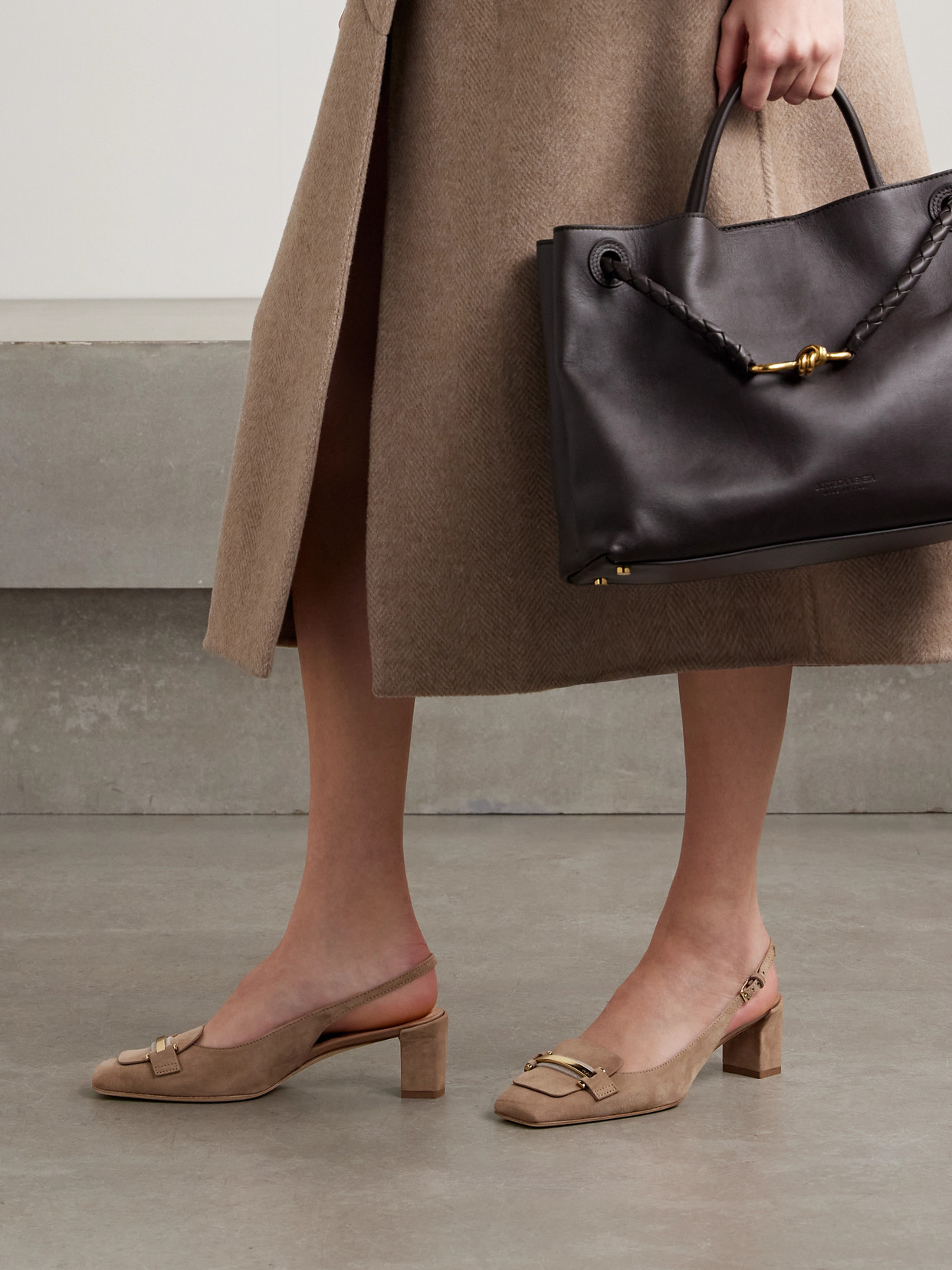 TOD'S CUOIO EMBELLISHED SUEDE PUMPS