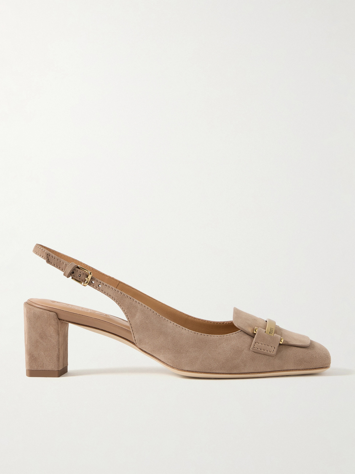 TOD'S CUOIO EMBELLISHED SUEDE PUMPS