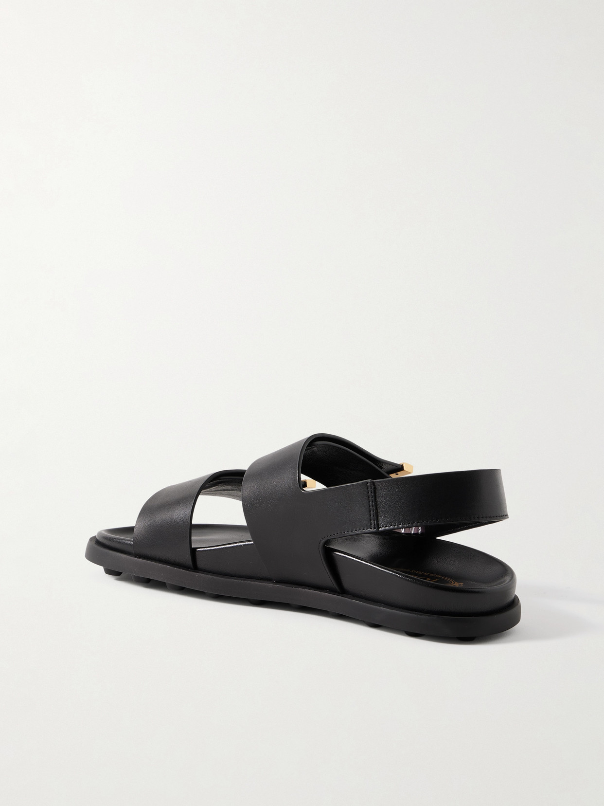 Tod's Leather Sandals With Metallic Detail In Multi