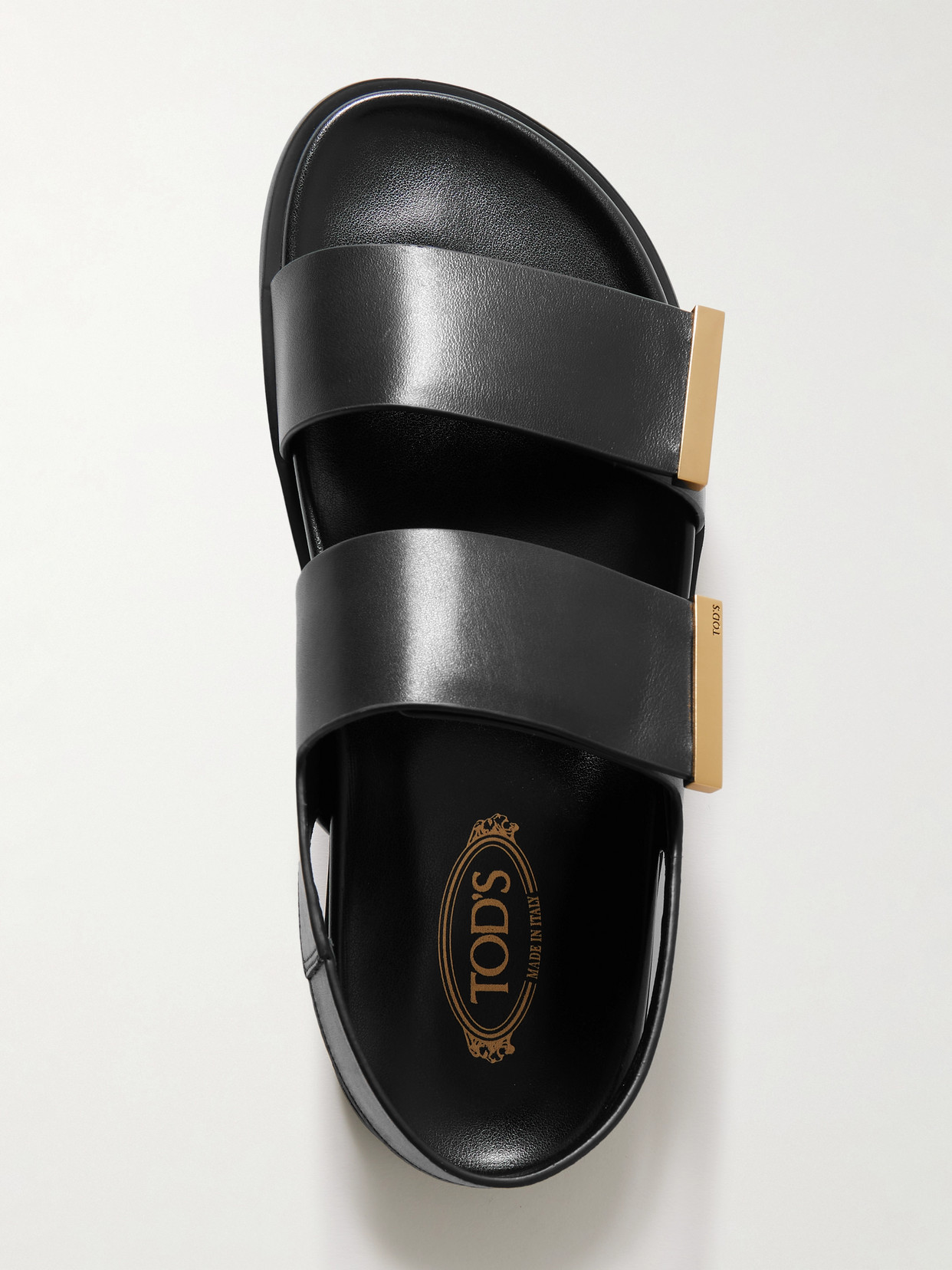 Tod's Leather Sandals With Metallic Detail In Multi